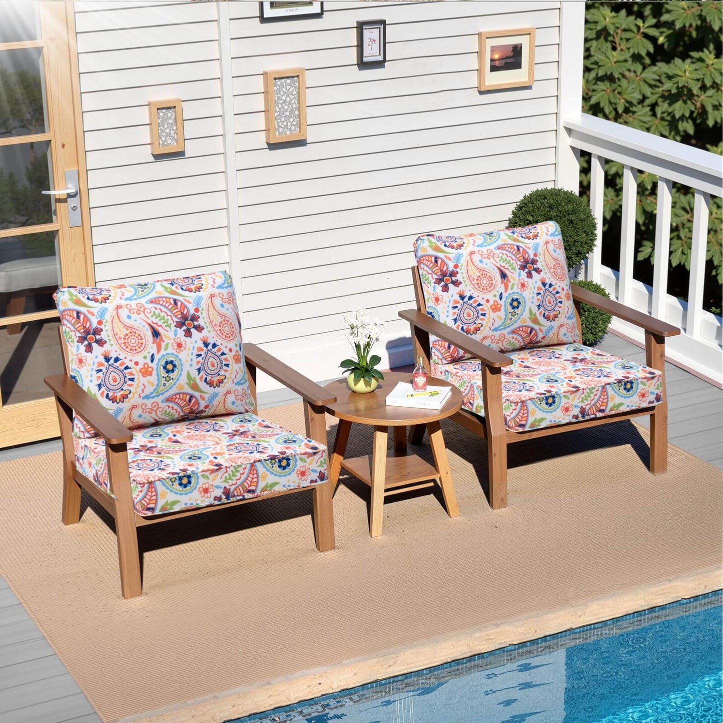 24x25" Outdoor Deep Seat Cushion Set
