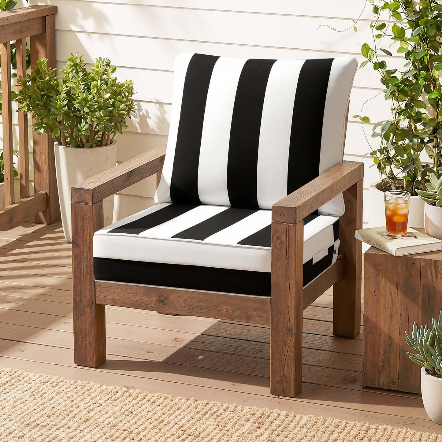 24x24" Sunbrella Outdoor Deep Seat Cushion Set