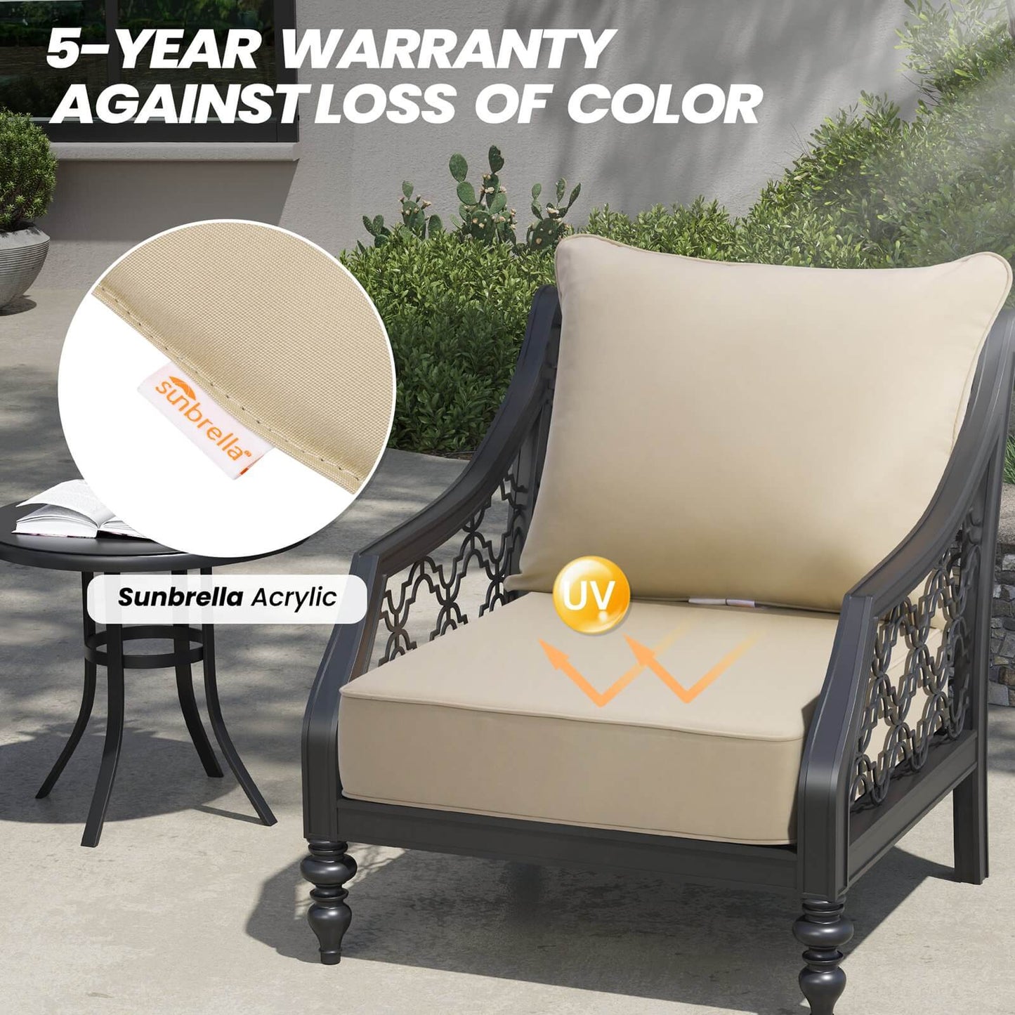 24x24" Sunbrella Outdoor Deep Seat Cushion Set