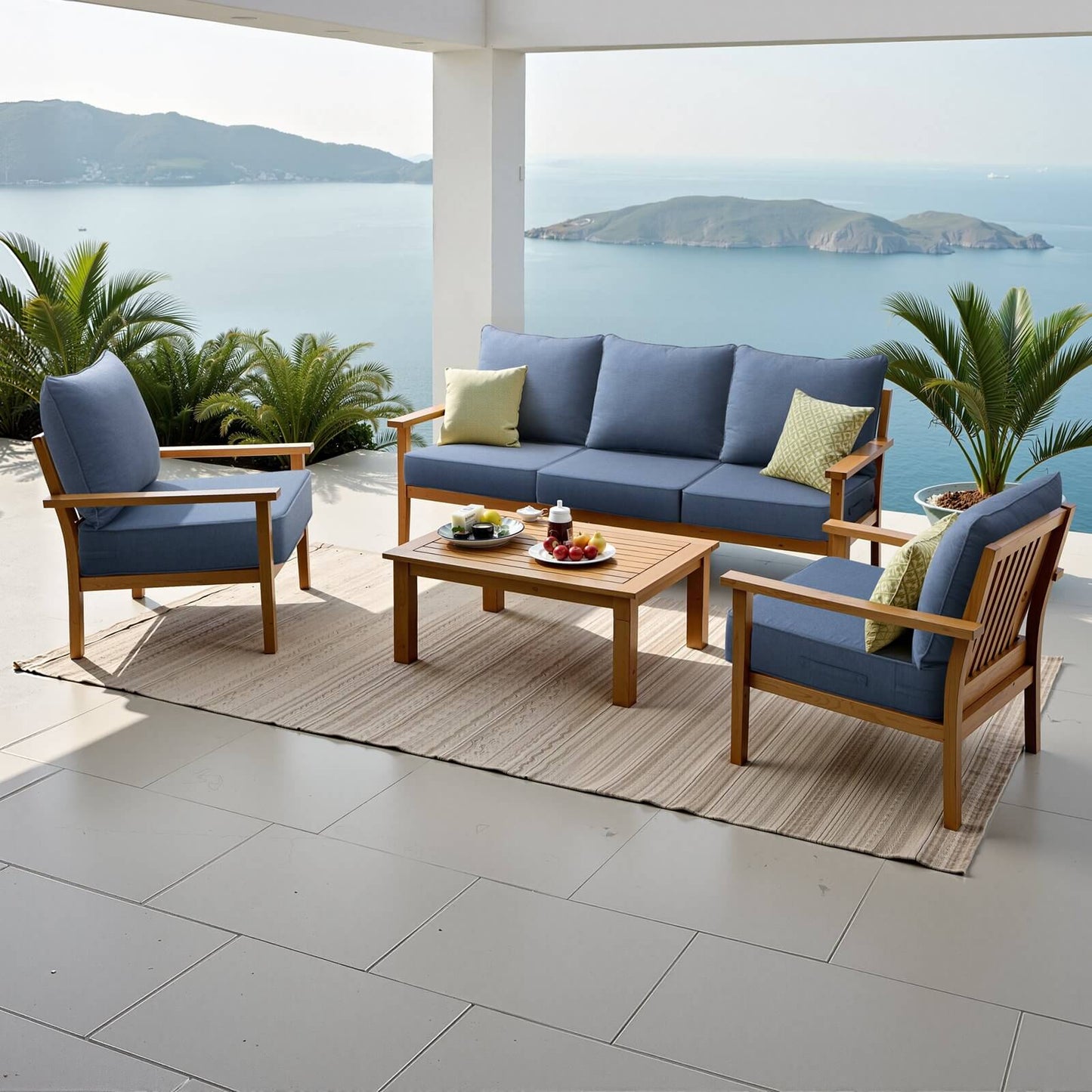 24x24" Sunbrella Outdoor Deep Seat Cushion Set