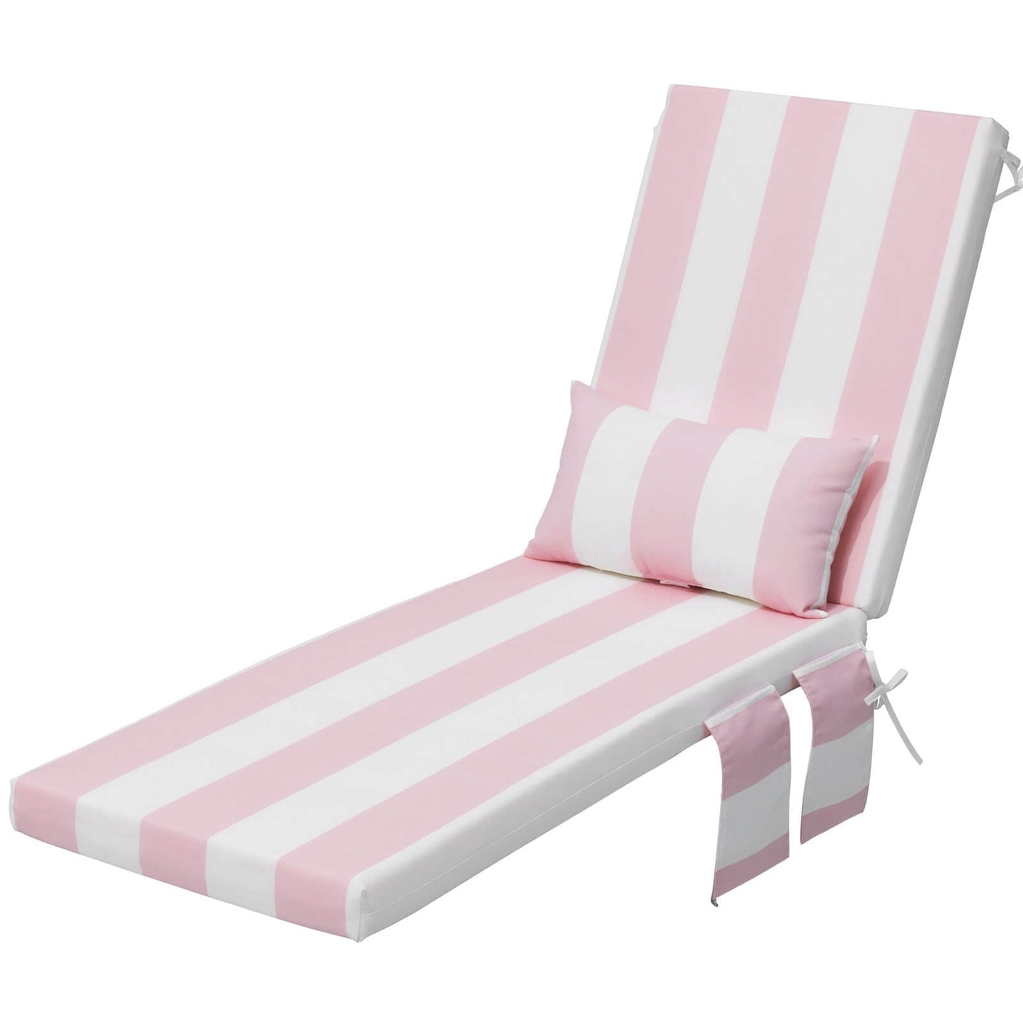 Outdoor Chaise Lounge Cushion with Pillow & Pockets