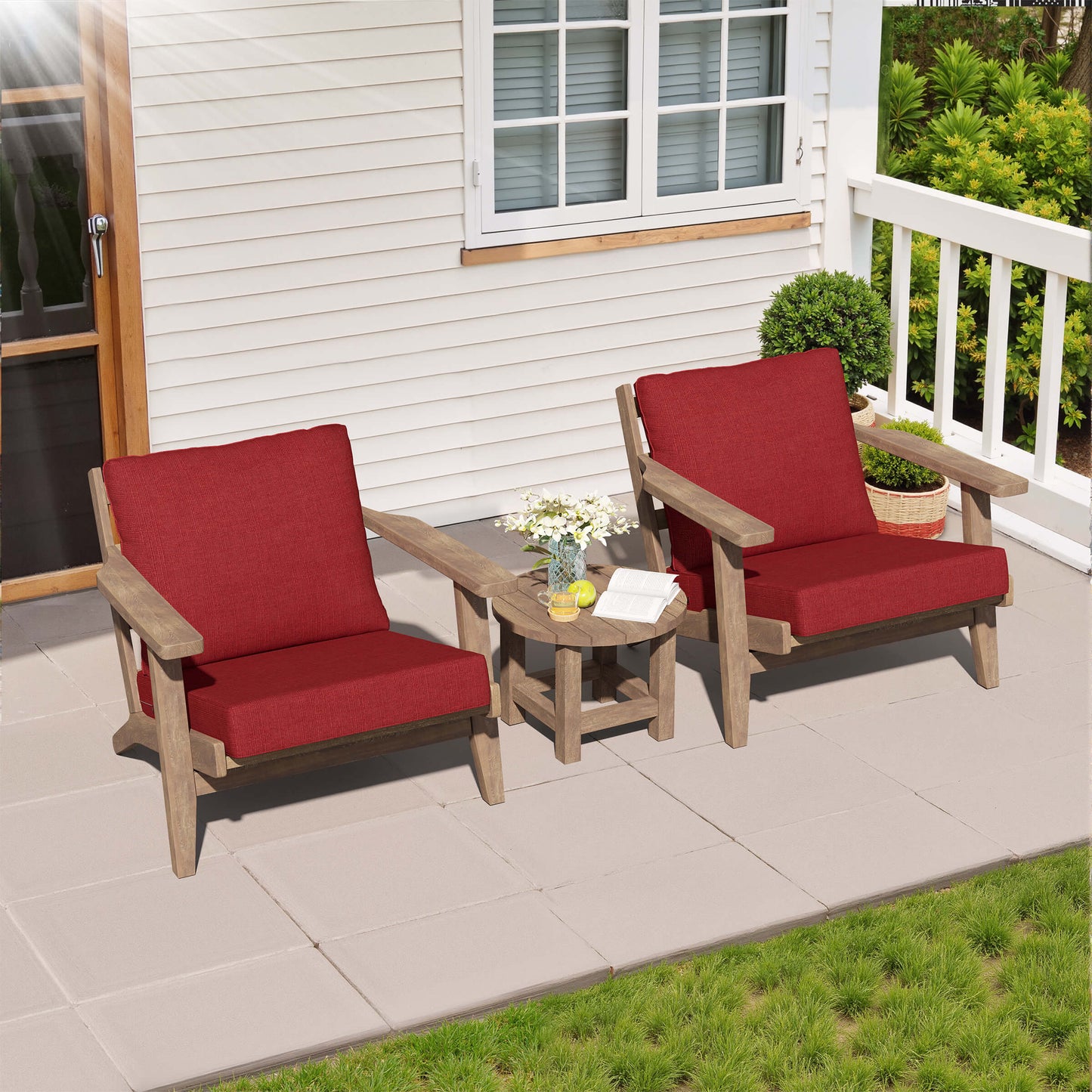 28x24" Outdoor Deep Seat Cushion Set