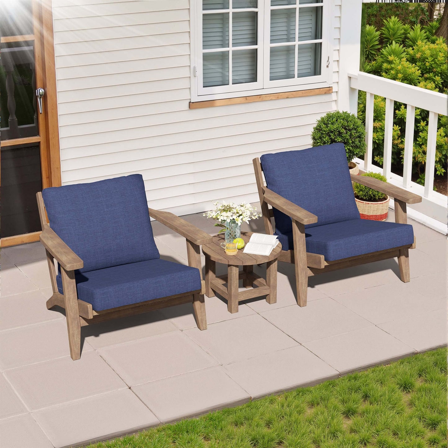 28x24" Outdoor Deep Seat Cushion Set
