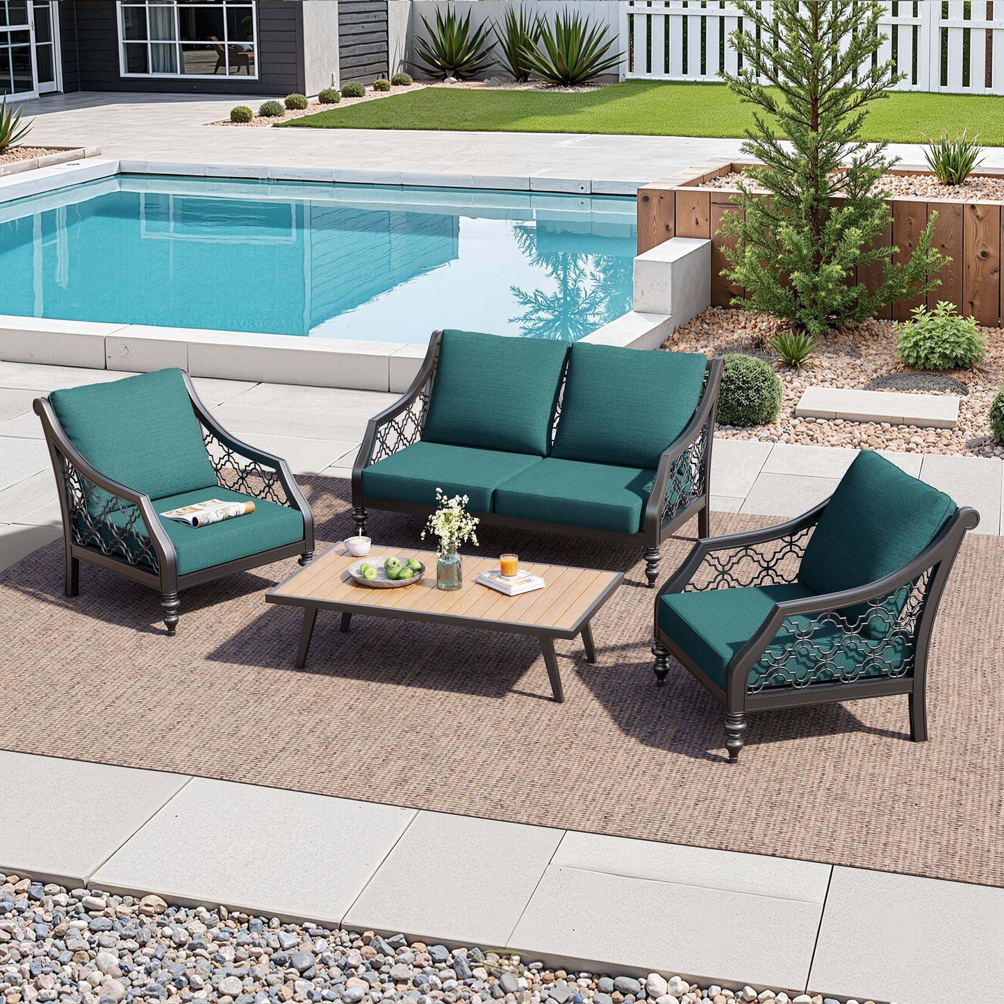 28x24" Outdoor Deep Seat Chair Cushion Set