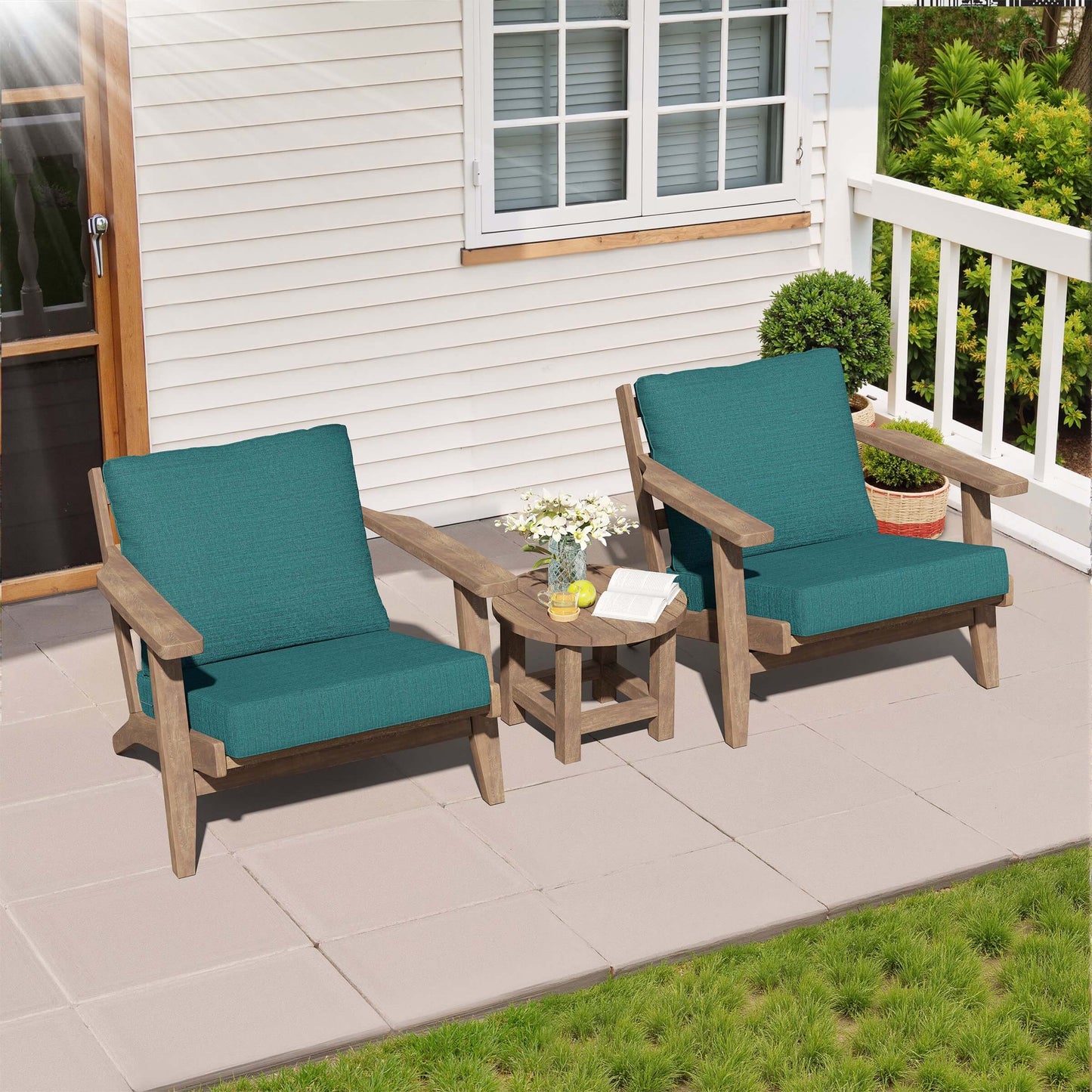 28x24" Outdoor Deep Seat Chair Cushion Set