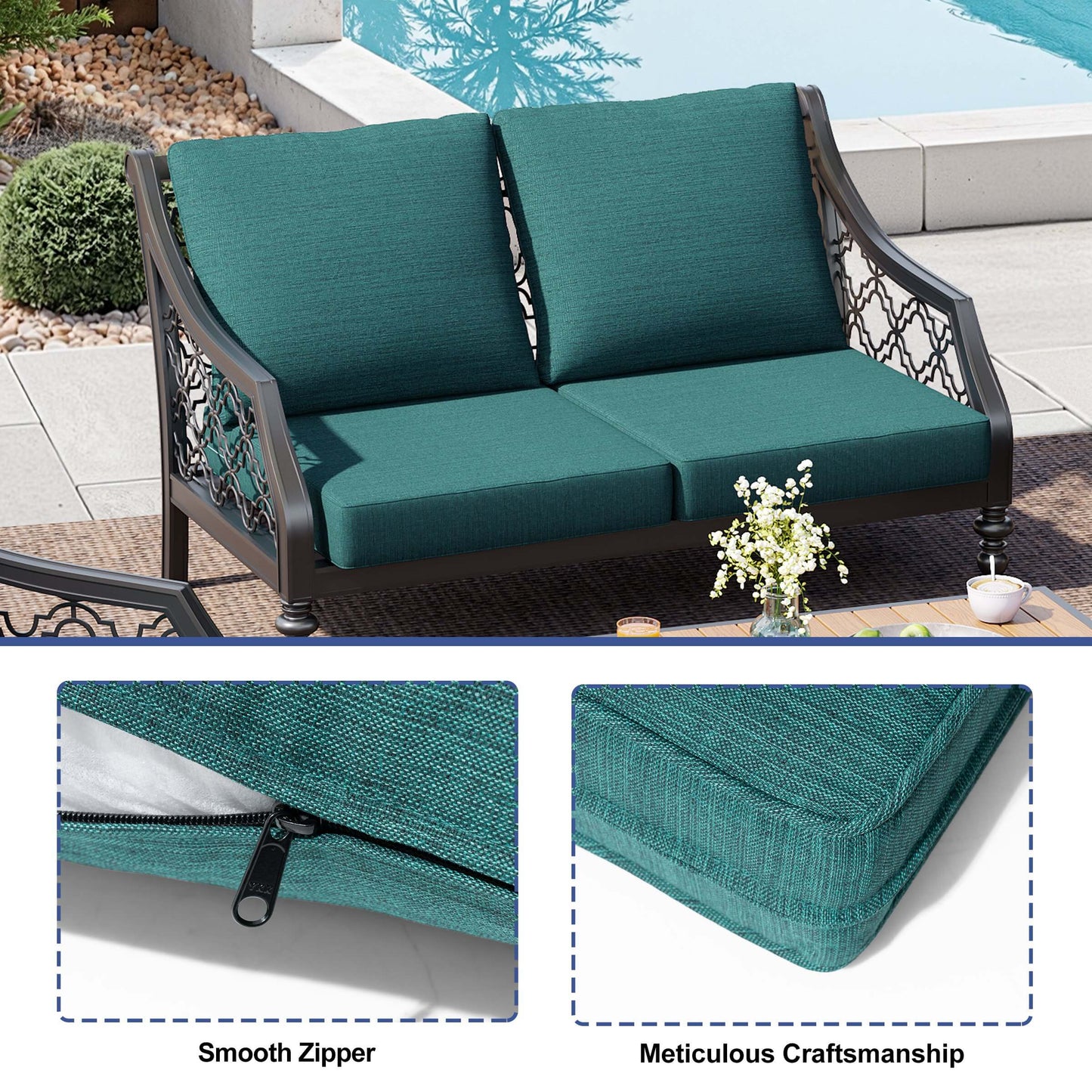 28x24" Outdoor Deep Seat Cushion Set