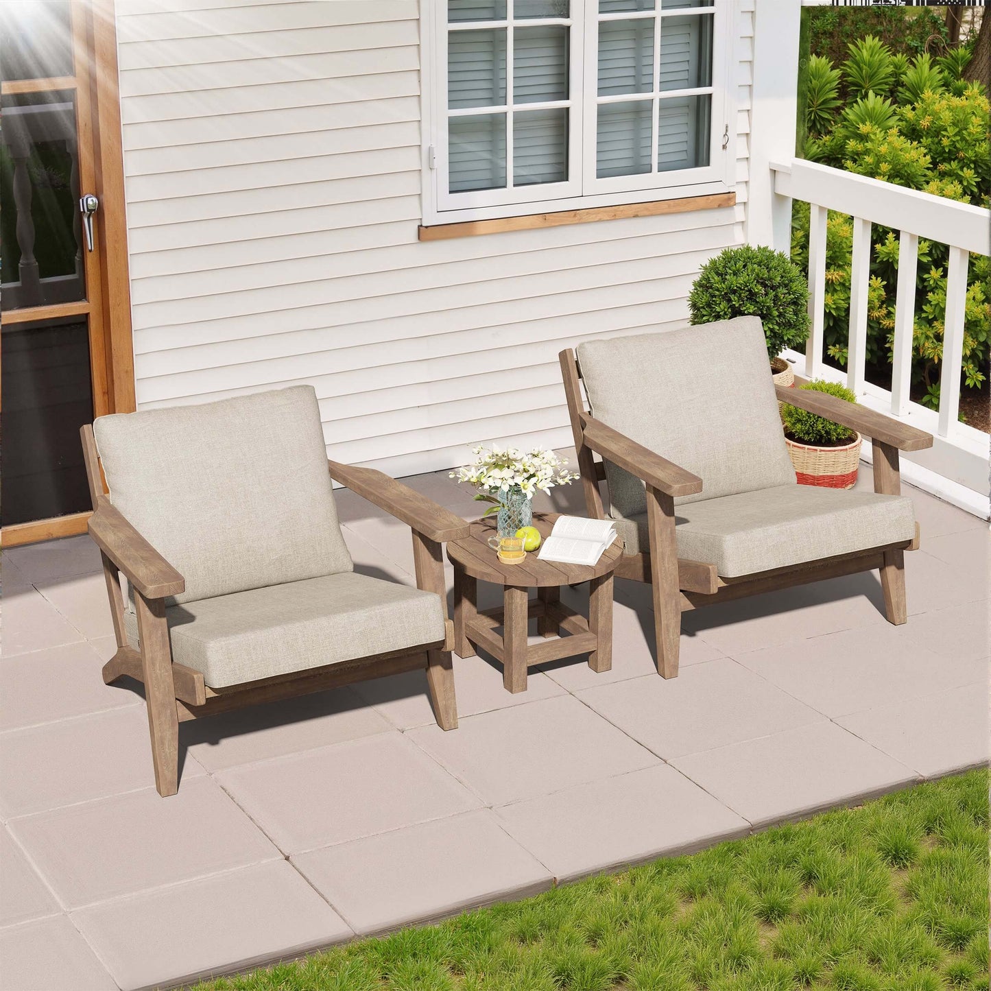 28x24" Outdoor Deep Seat Chair Cushion Set