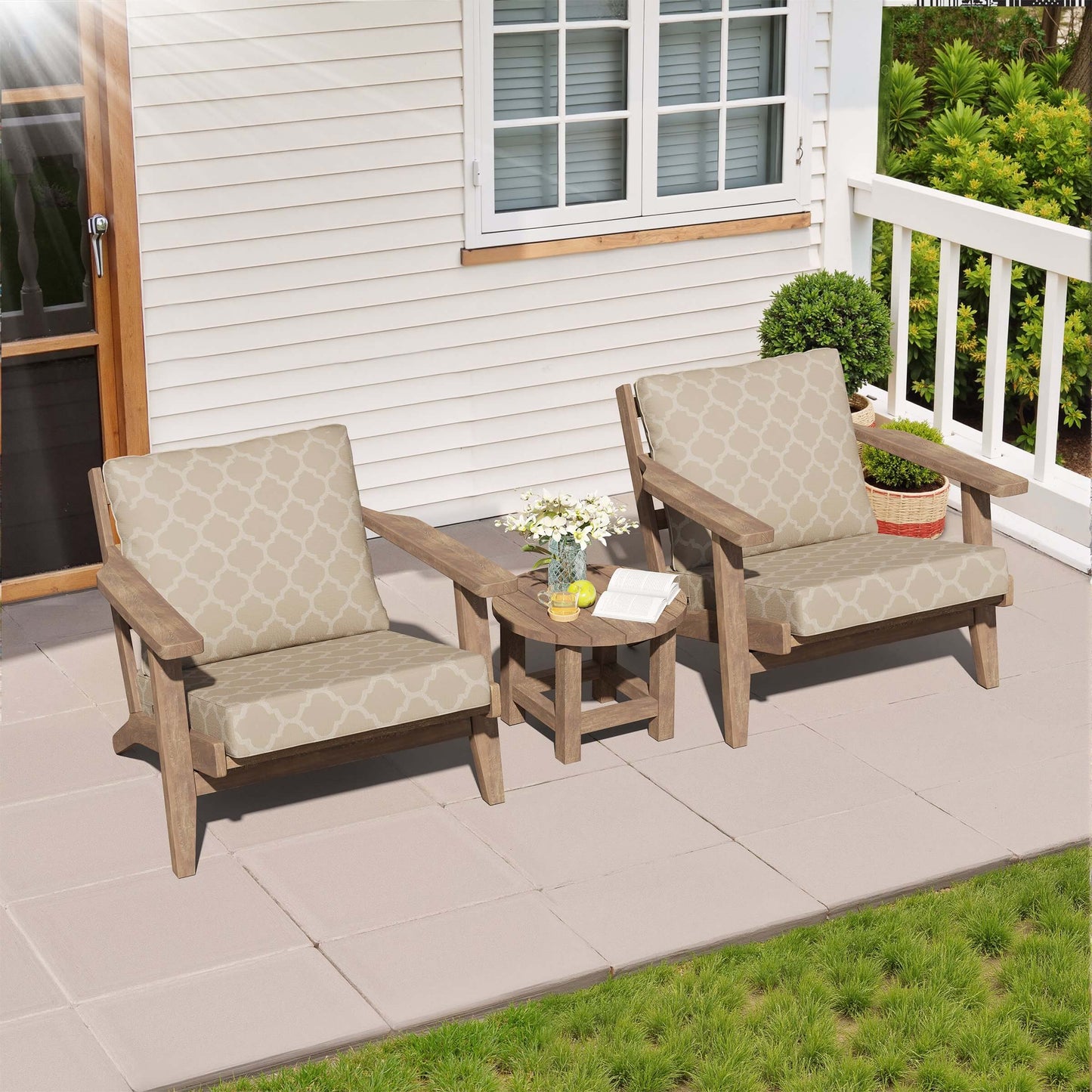 28x24" Outdoor Deep Seat Cushion Set