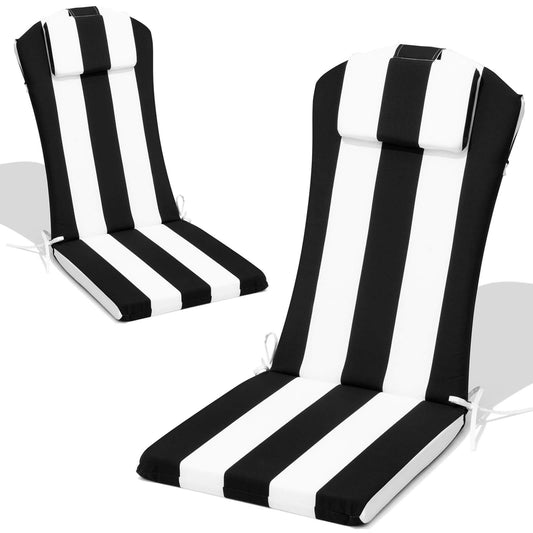 50x20" Outdoor Adirondack Chair Cushion with Built-in Headrest