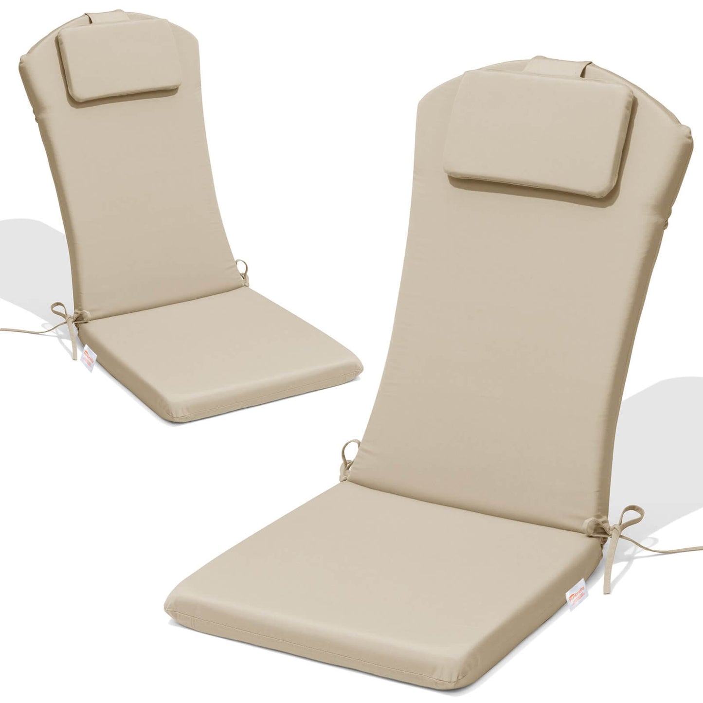 50x20" Outdoor Adirondack Chair Cushion with Built-in Headrest