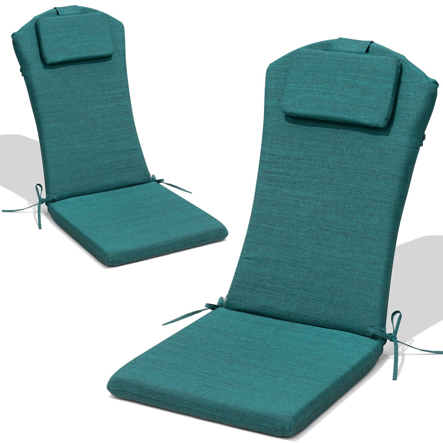 50x20" Outdoor Adirondack Chair Cushion with Built-in Headrest