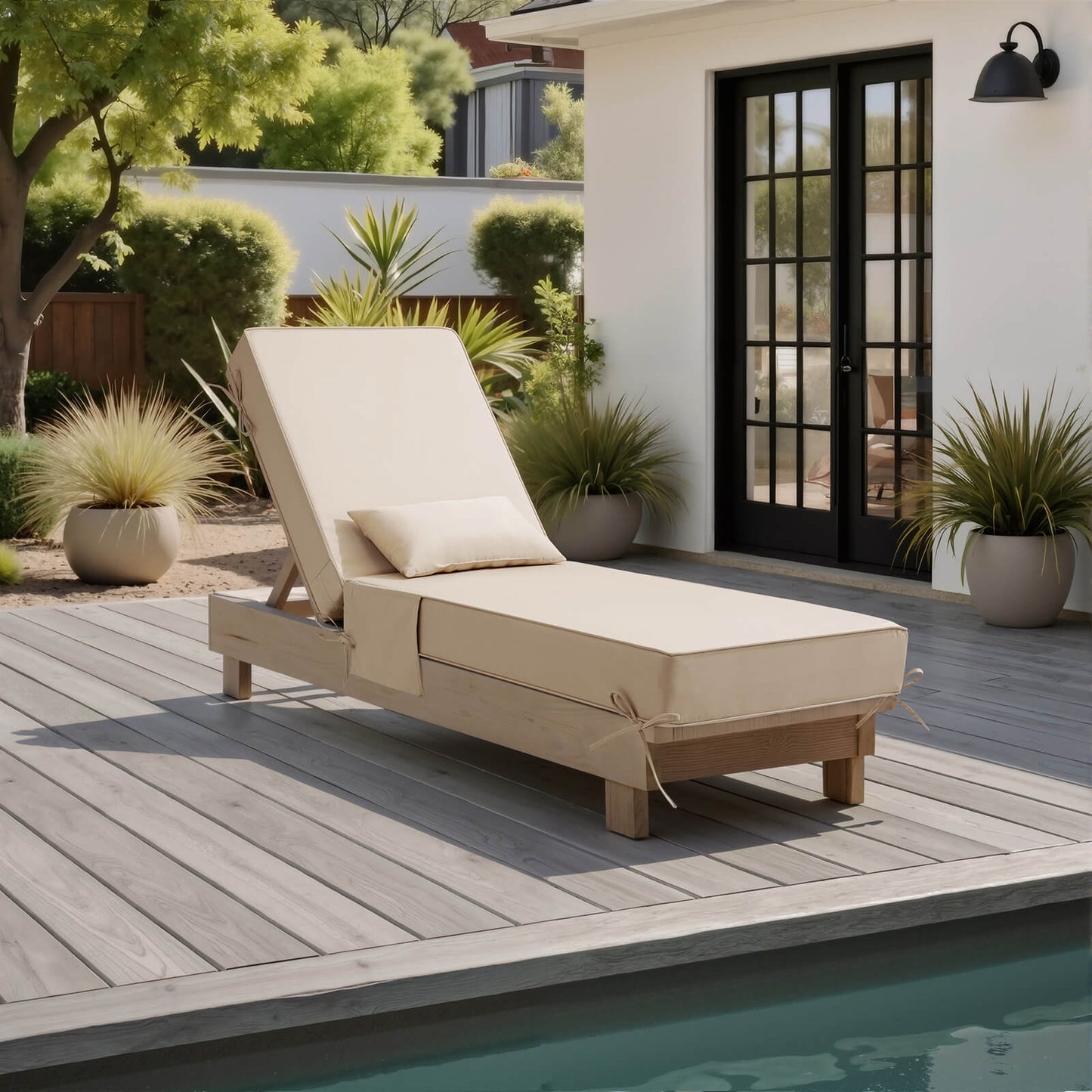 80x26" Outdoor Chaise Lounge Cushion