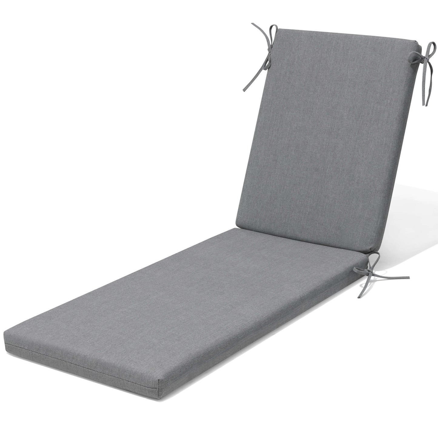 Outdoor Chaise Lounge Cushion with 4 Adjustable Ties