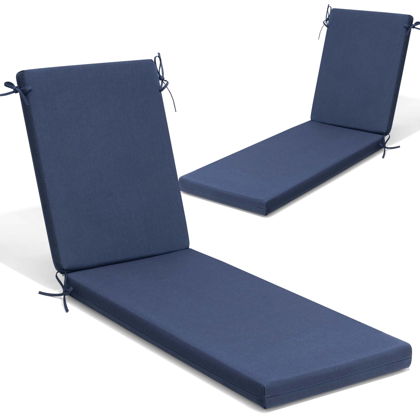 Outdoor Chaise Lounge Cushion with 4 Adjustable Ties