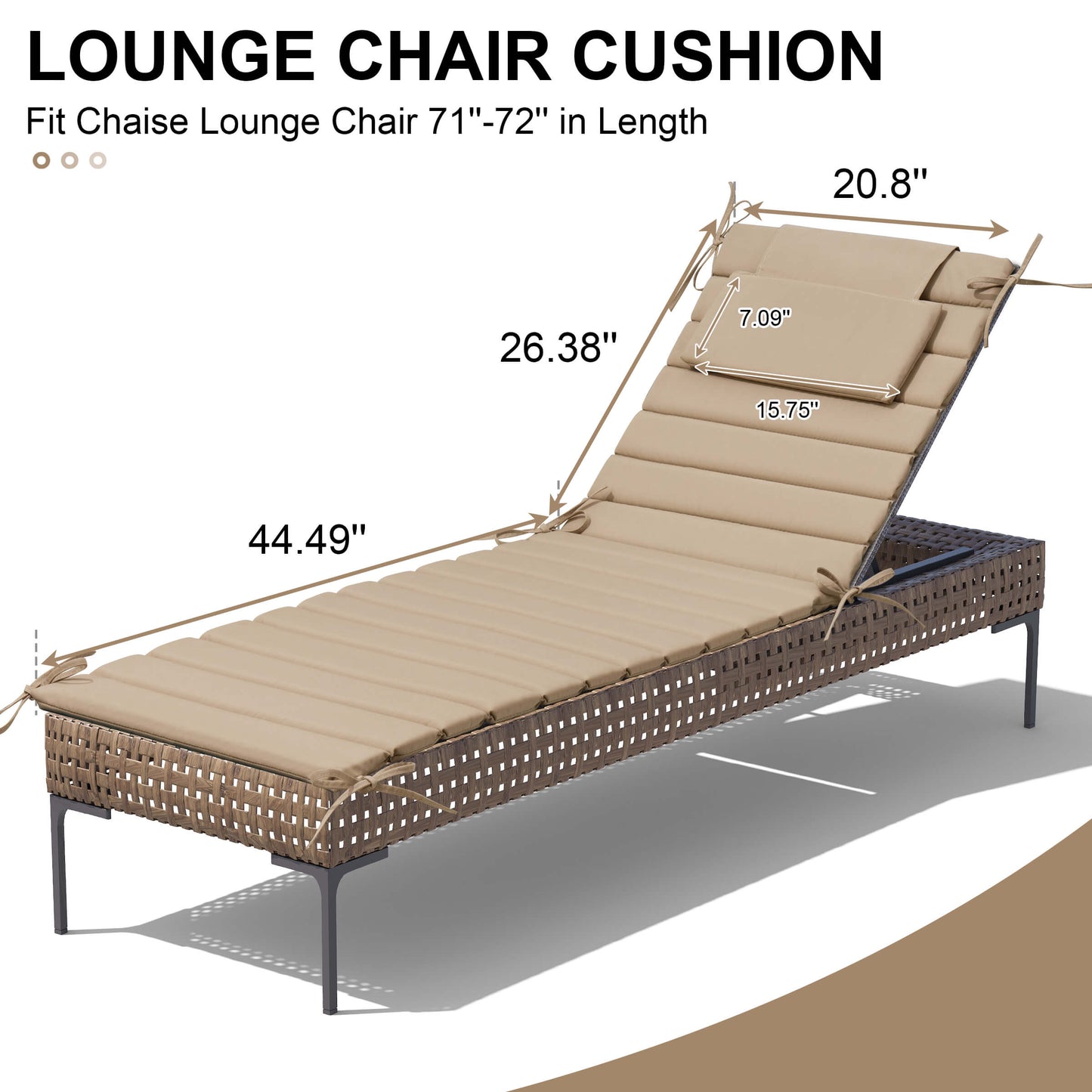 Foldable Chaise Lounge Cushion