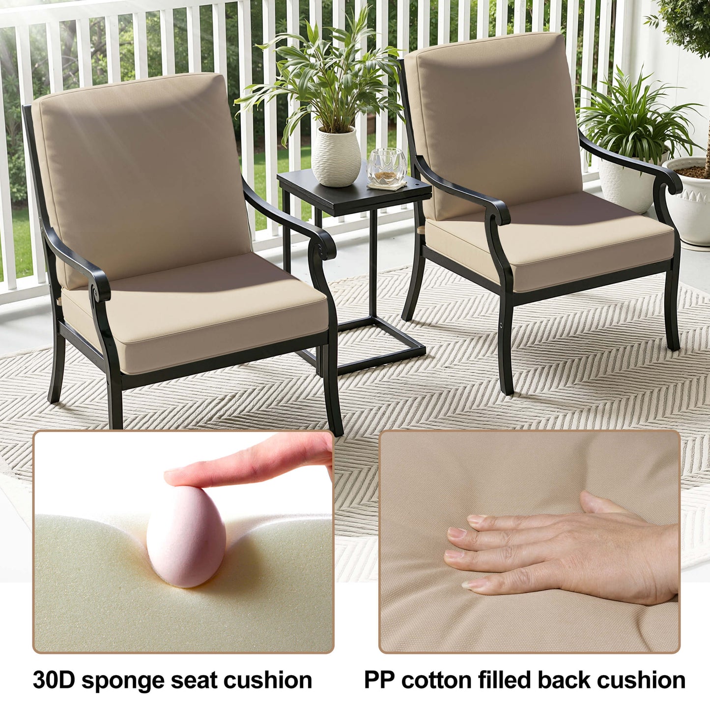 22x21" Outdoor Deep Seat Chair Cushion