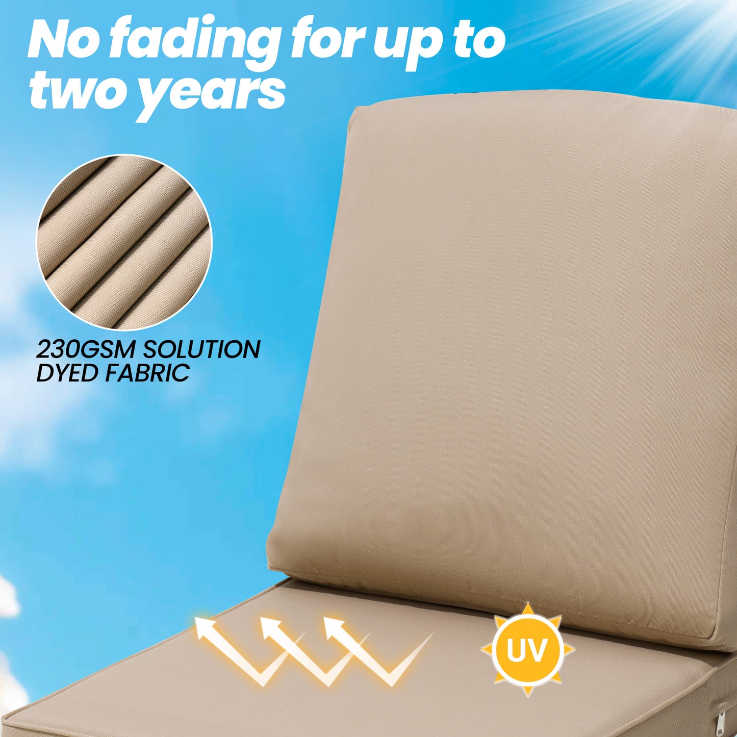 22x21" Outdoor Deep Seat Chair Cushion
