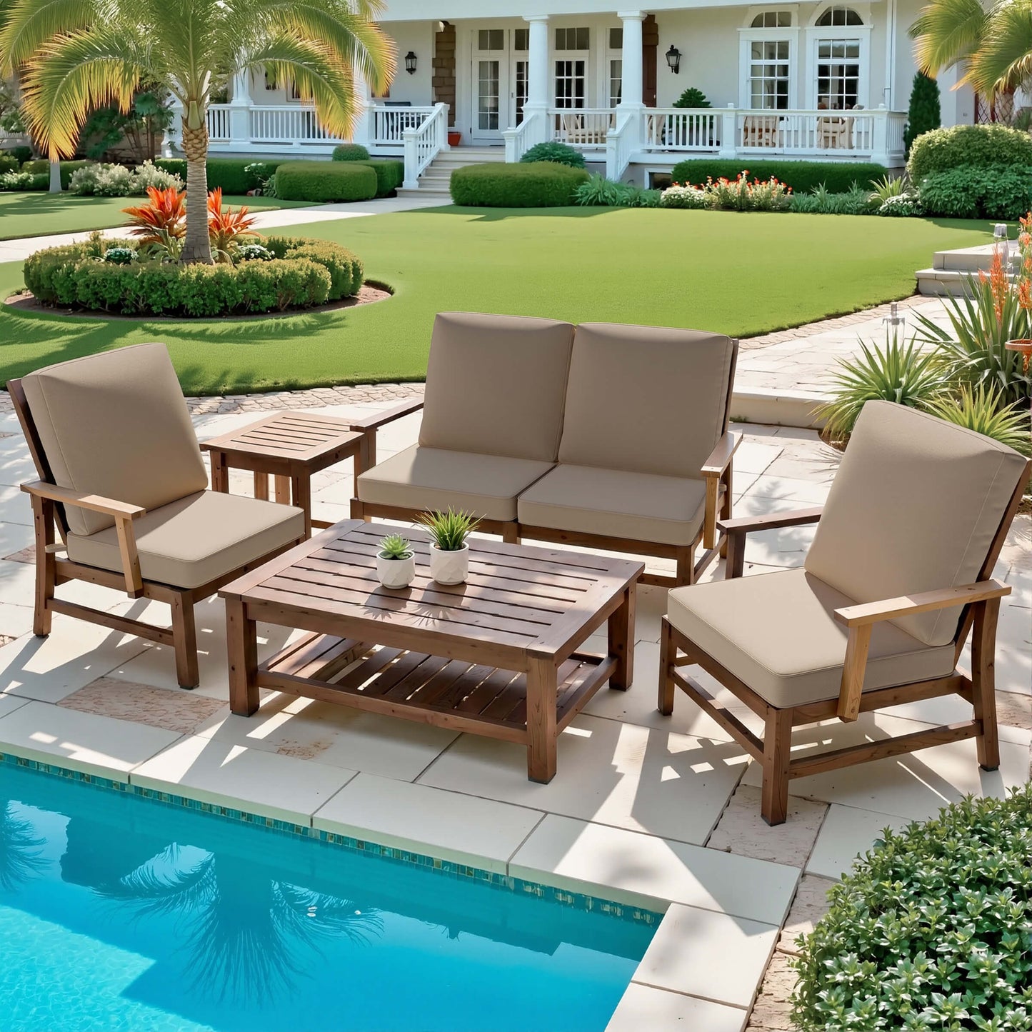 22x21" Outdoor Deep Seat Chair Cushion