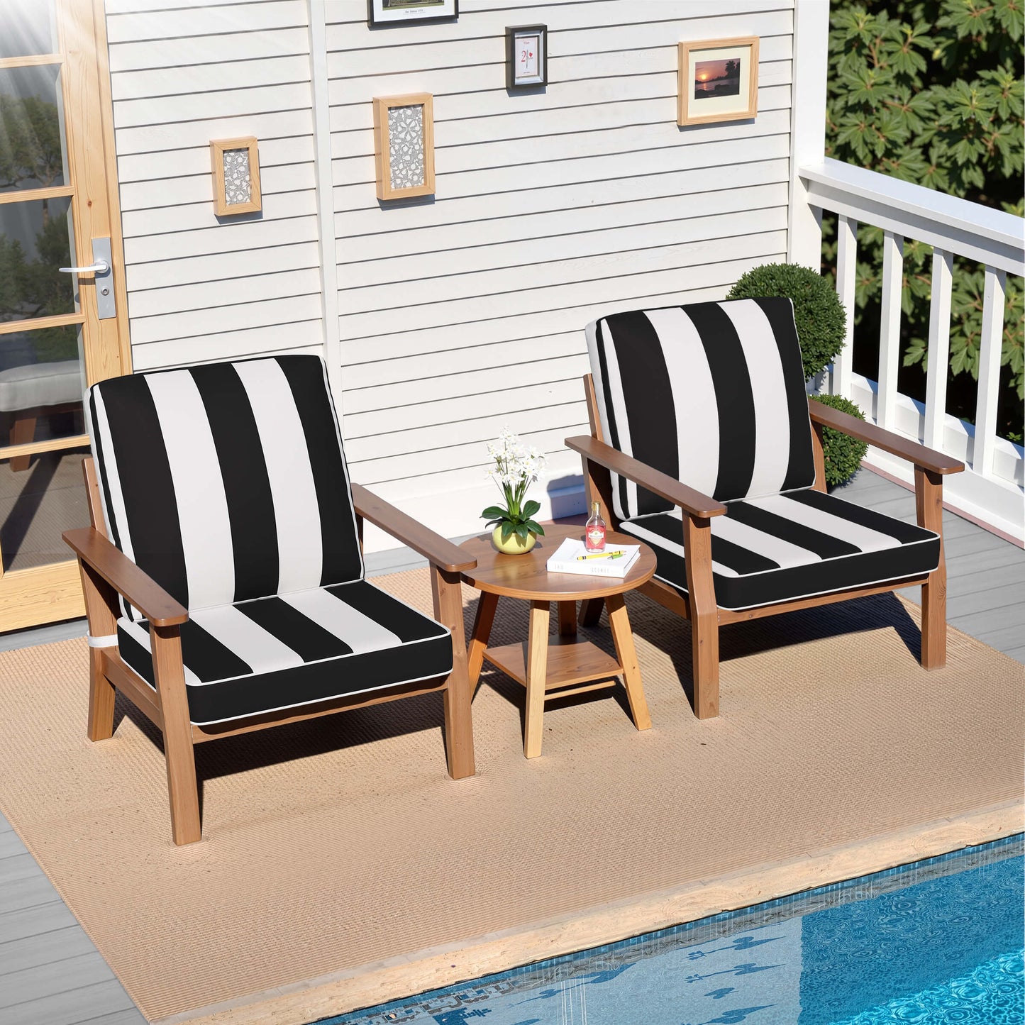 22x21" Outdoor Deep Seat Chair Cushion