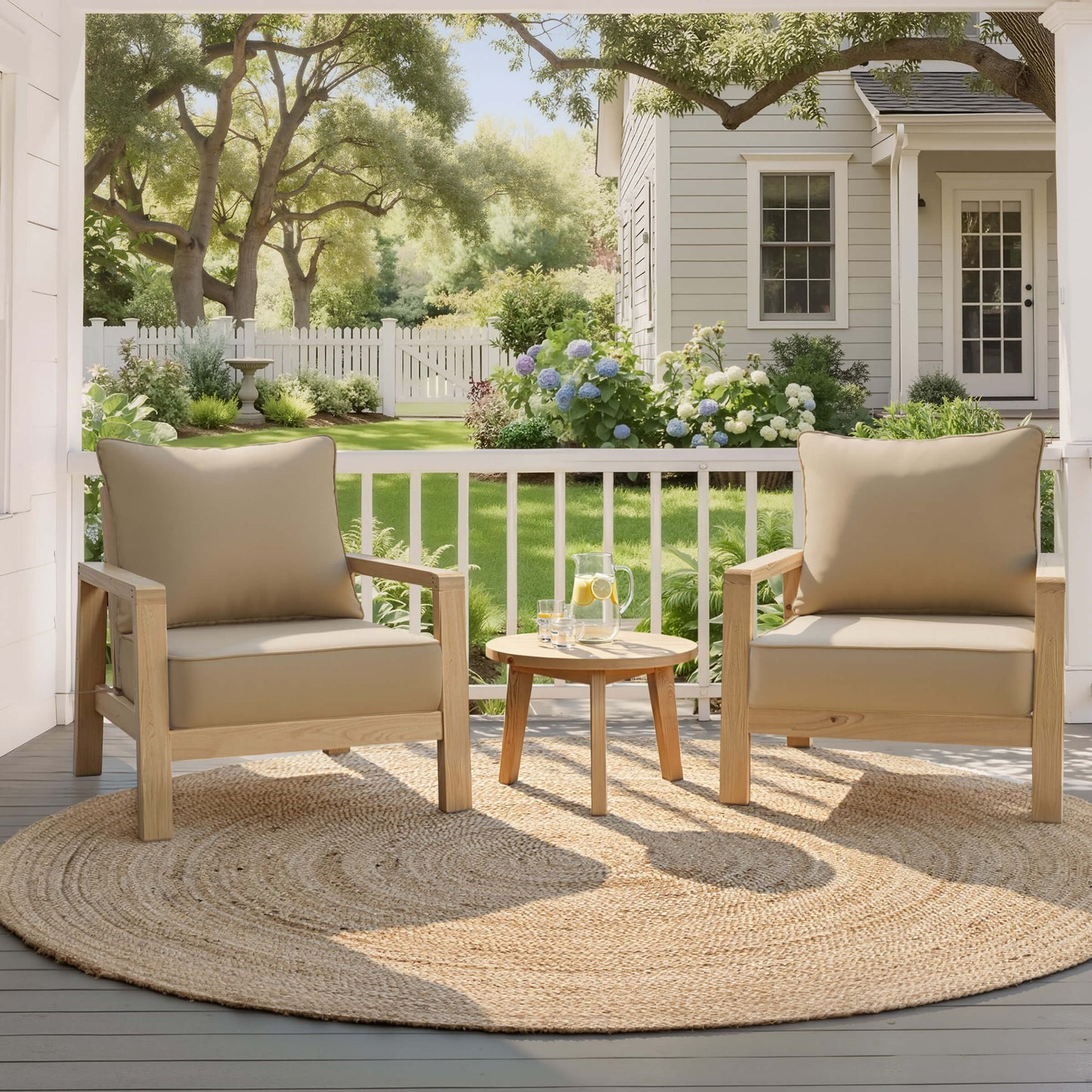 24x24" Sunbrella Outdoor Deep Seat Cushion Set
