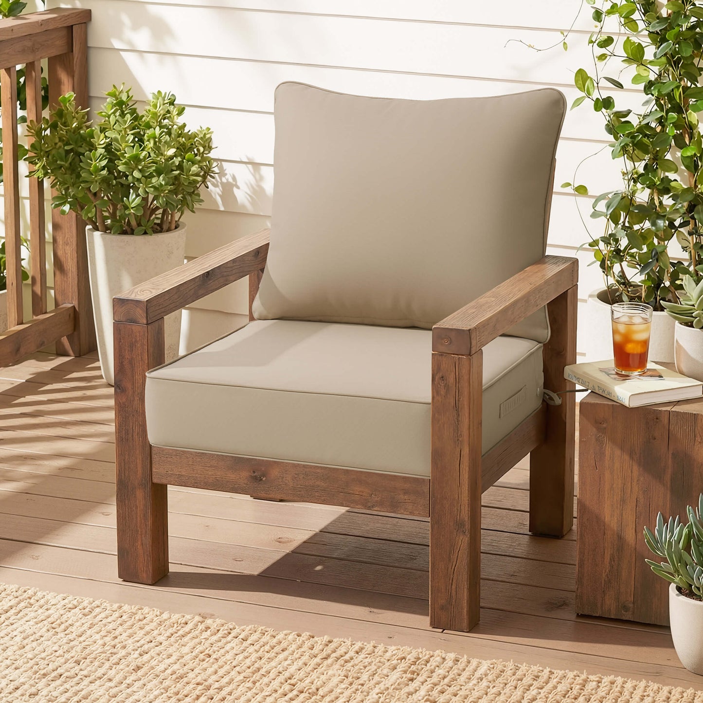 24x24" Sunbrella Outdoor Deep Seat Cushion Set