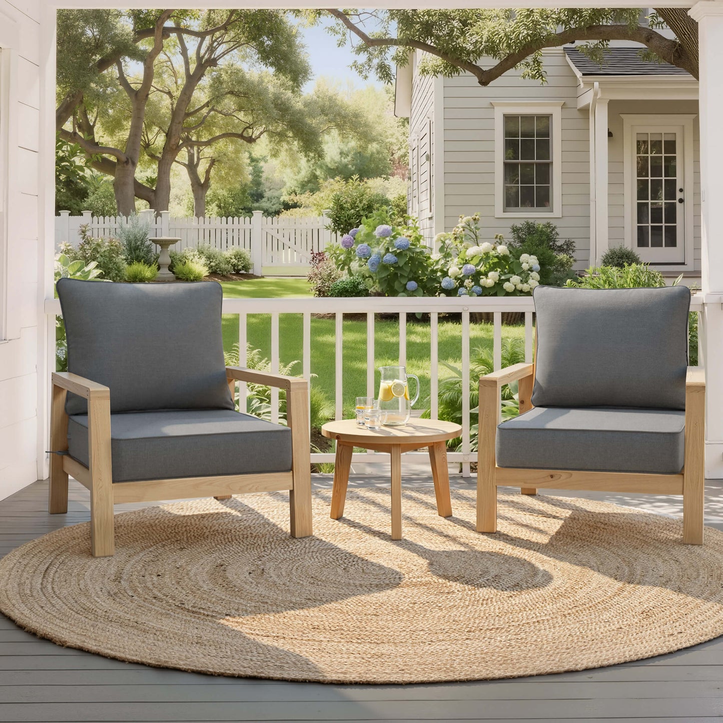 24x24" Sunbrella Outdoor Deep Seat Cushion Set