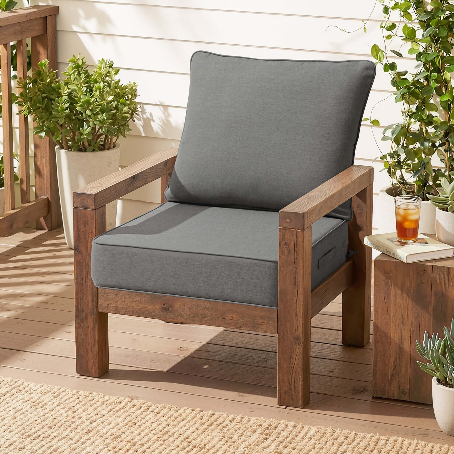 24x24" Sunbrella Outdoor Deep Seat Cushion Set