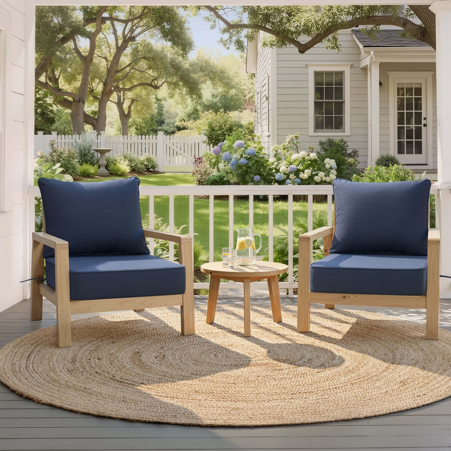 24x24" Sunbrella Outdoor Deep Seat Cushion Set