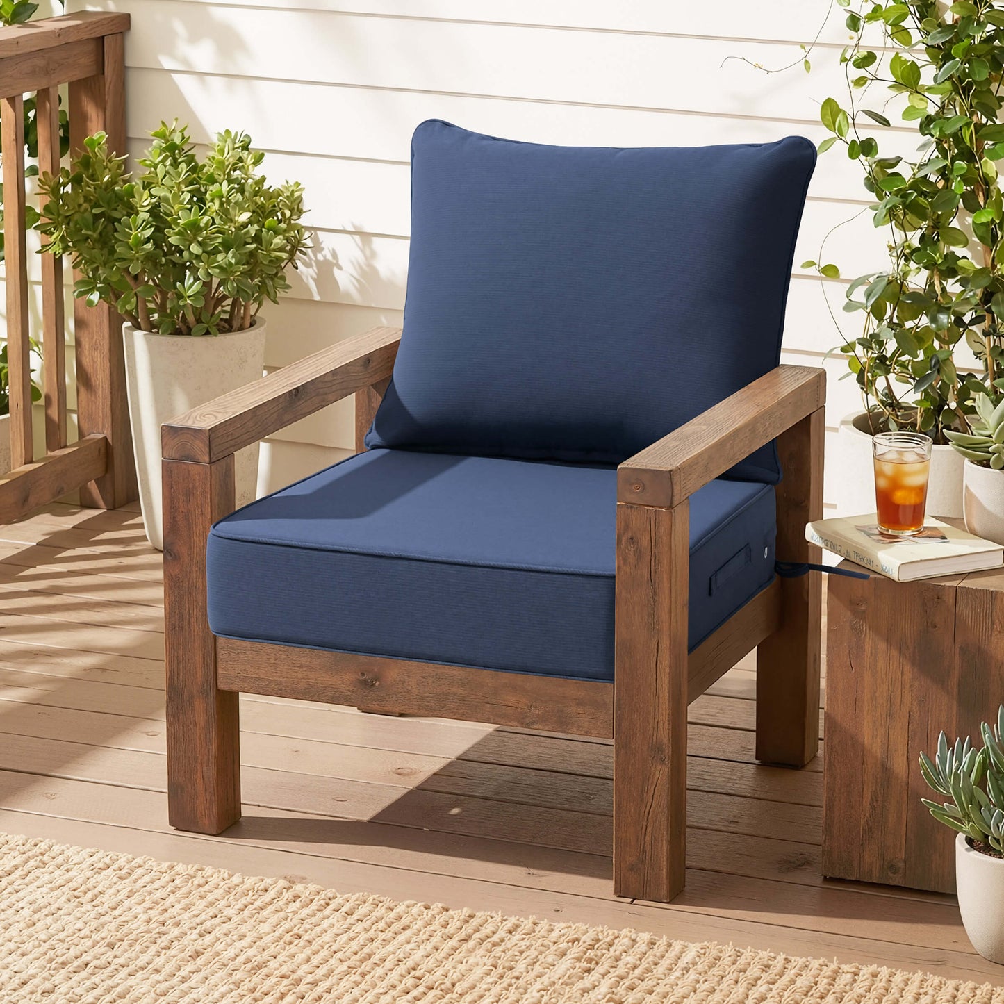 24x24" Sunbrella Outdoor Deep Seat Cushion Set