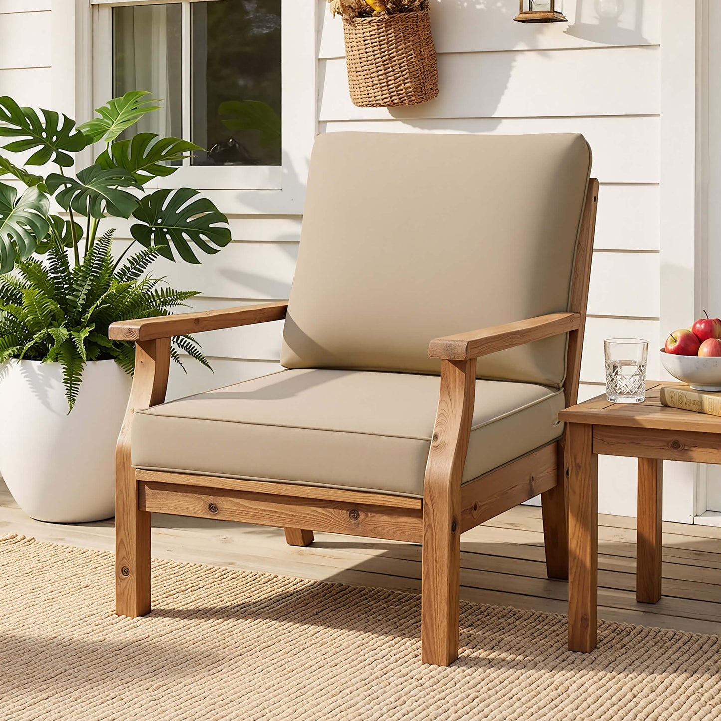 28x24" Outdoor Deep Seat Chair Cushion Set