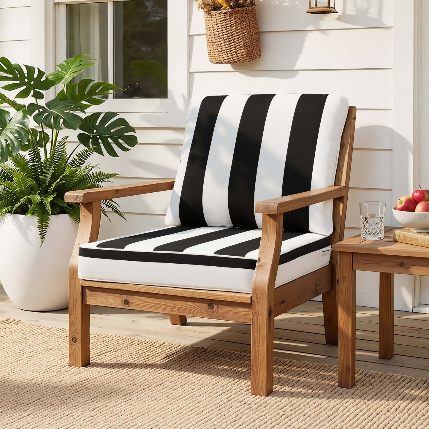28x24" Outdoor Deep Seat Chair Cushion Set