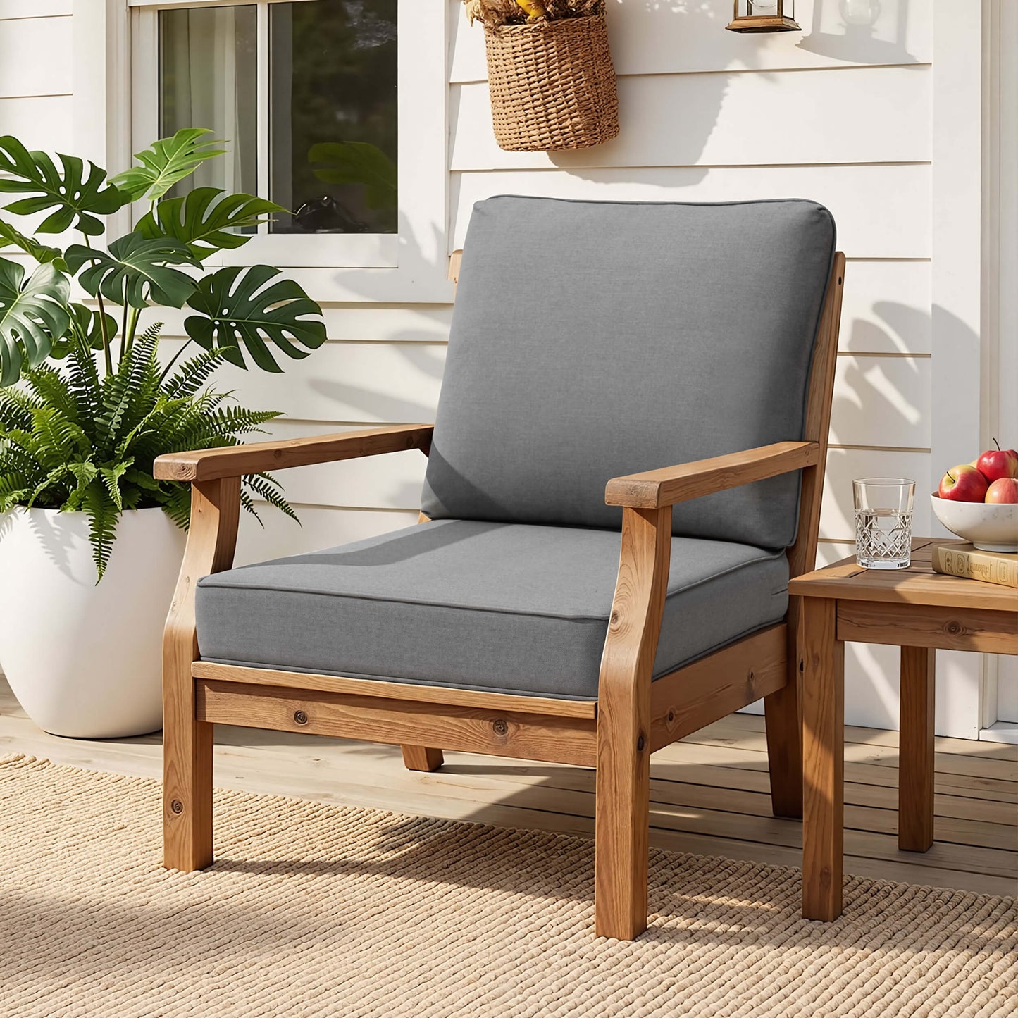 28x24" Outdoor Deep Seat Chair Cushion Set