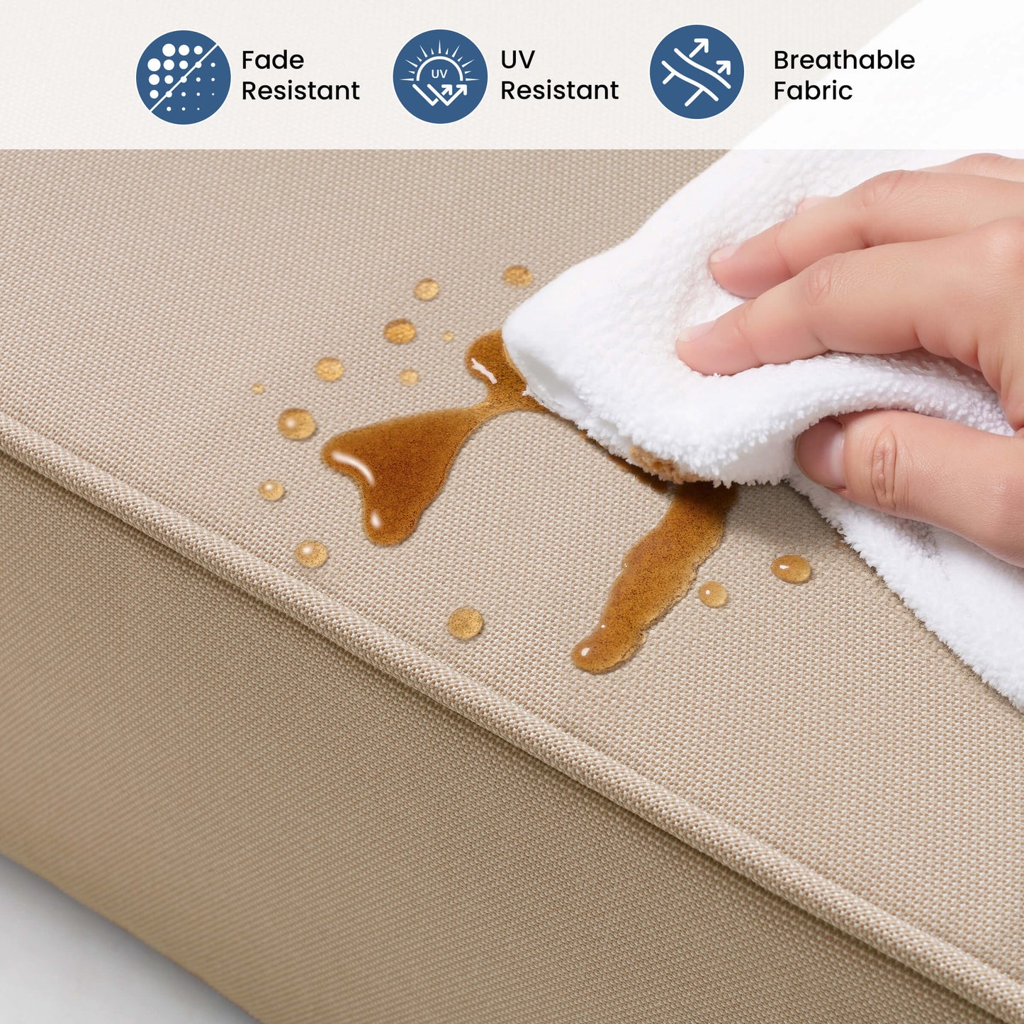 24x24" Outdoor Seat Cushion with Back Pillow