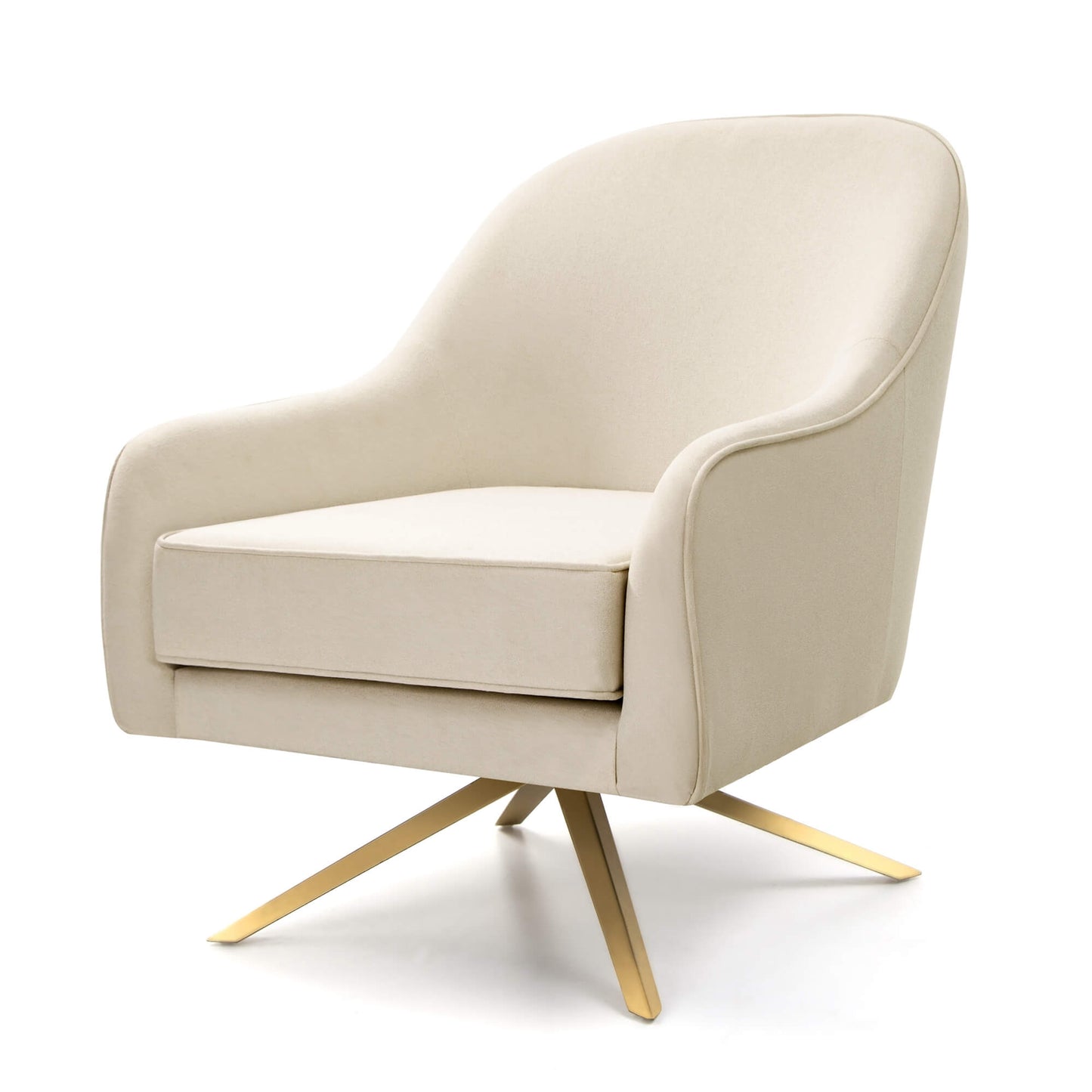 Faux Leather Swivel Accent Chair