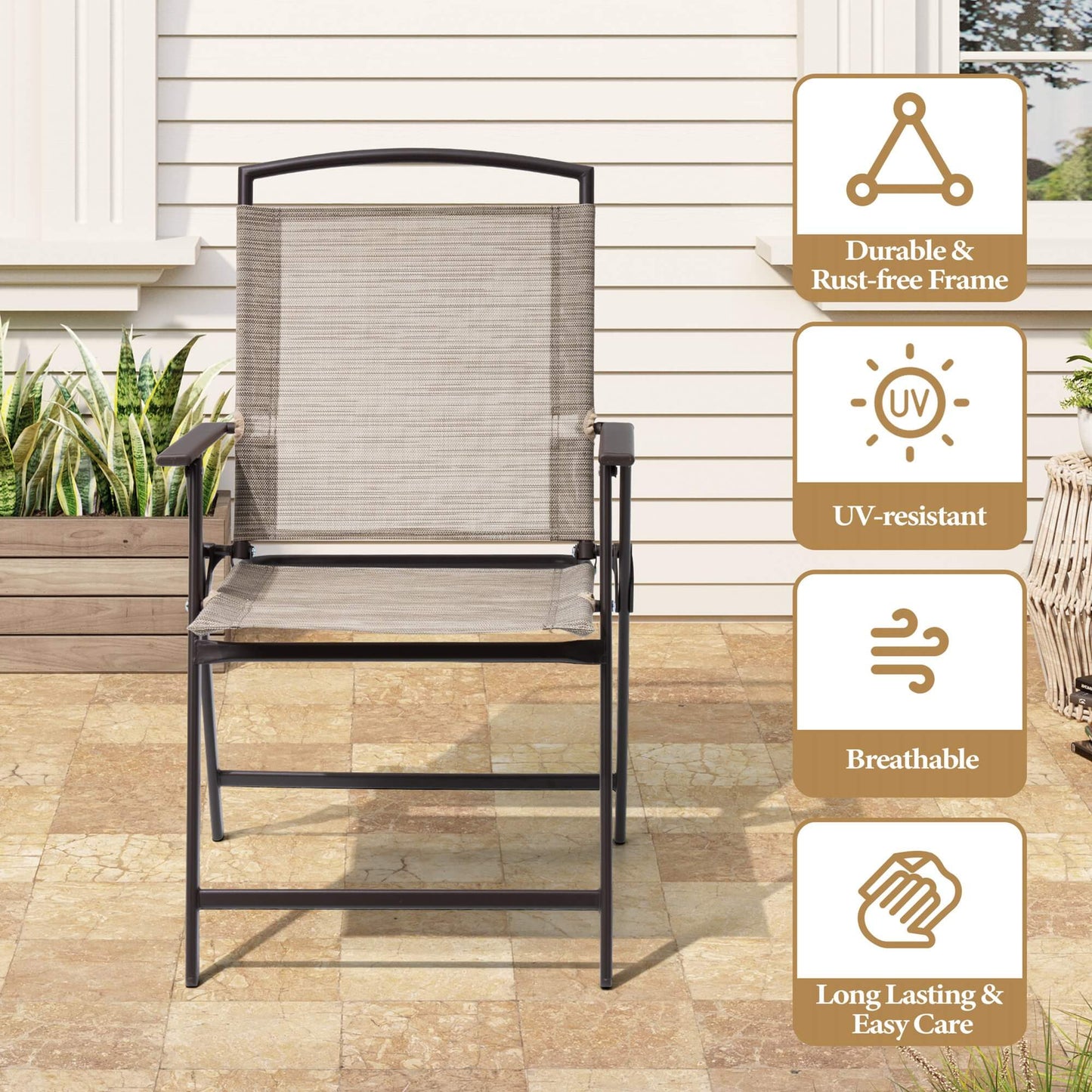 6-Piece Outdoor Dining Set with Glass Table & Umbrella