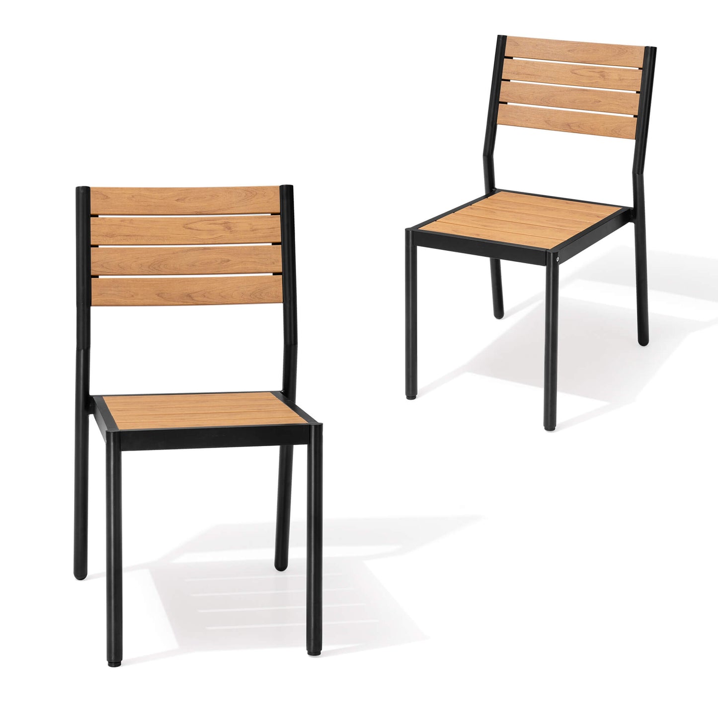 Aluminum Stackable Outdoor Dining Chair Set of 2