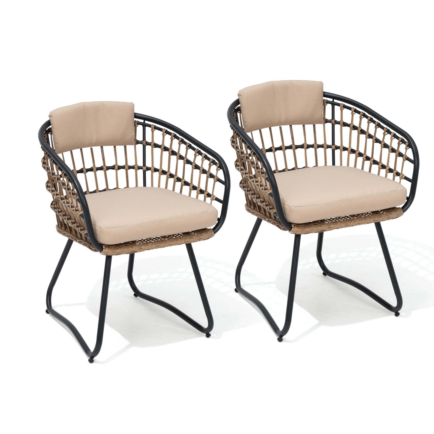 PE Rattan Outdoor Chair Set with Cushions