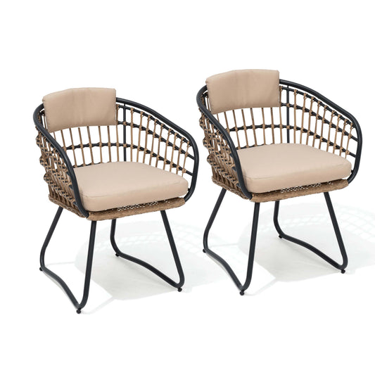 PE Rattan Outdoor Chair Set with Cushions
