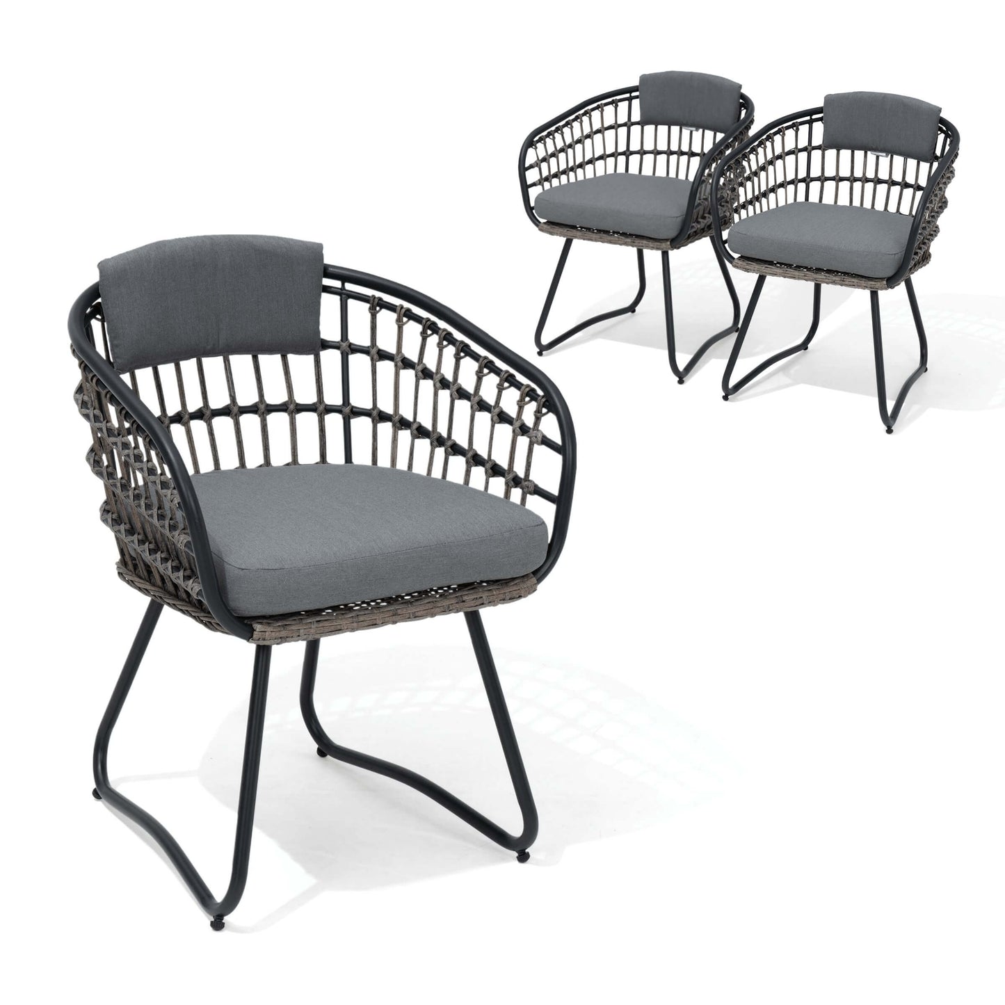 PE Rattan Outdoor Chair Set with Cushions