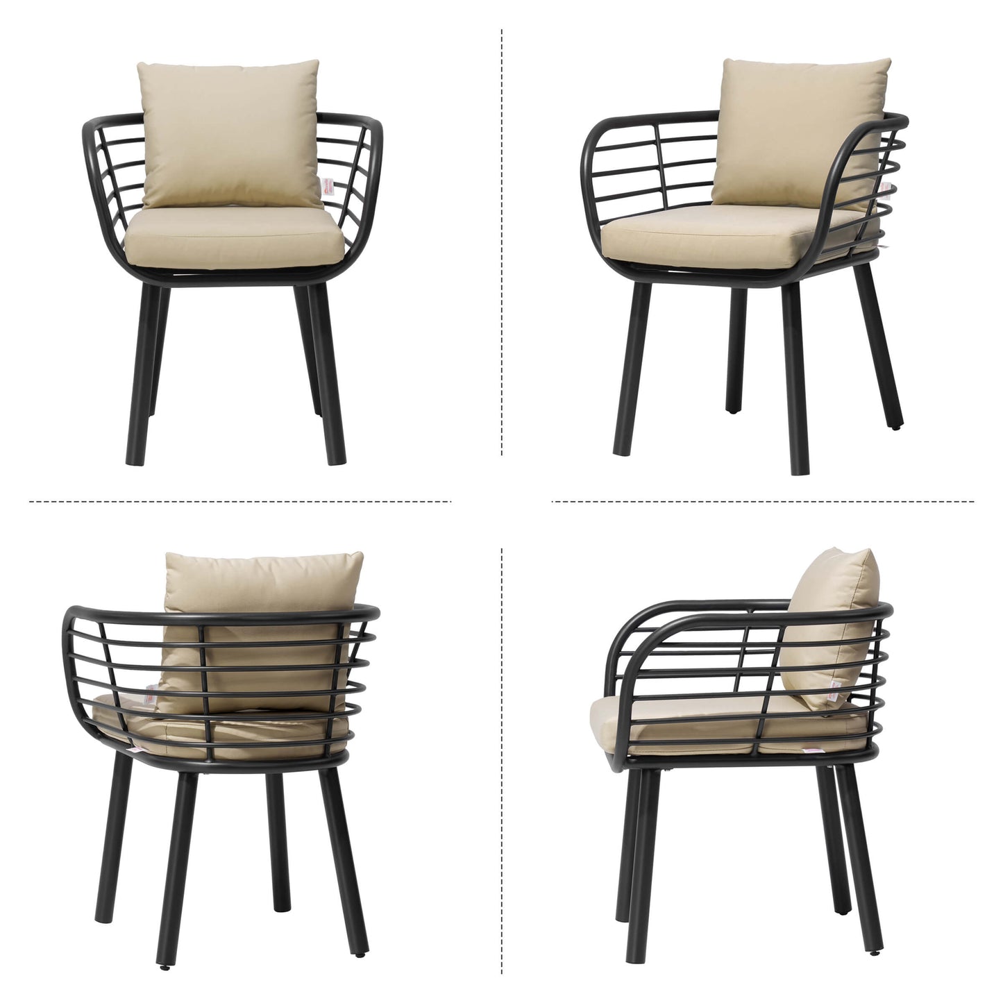 Aluminum Outdoor Dining Chair with Sunbrella Cushions