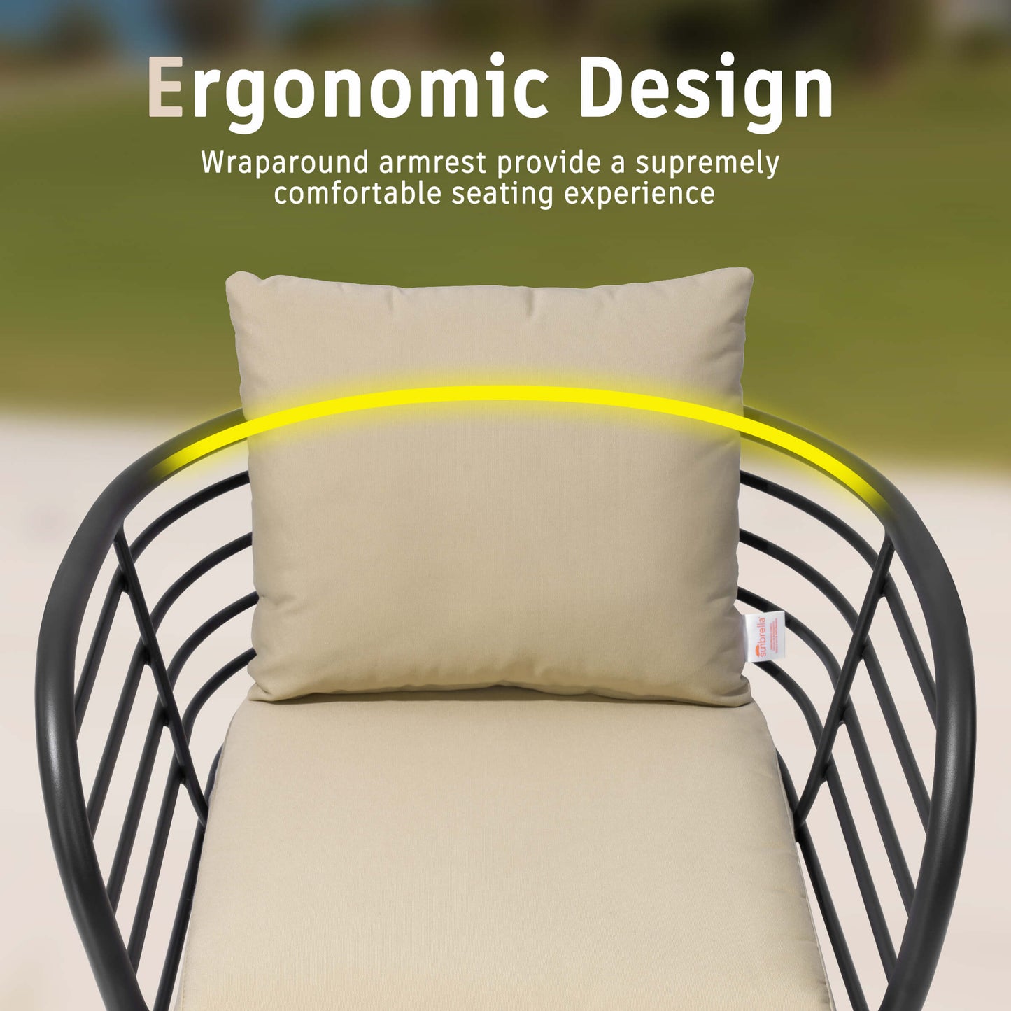 Aluminum Outdoor Dining Chair with Sunbrella Cushions