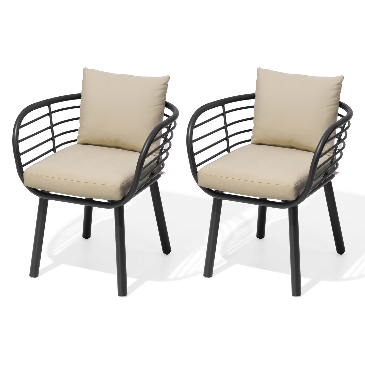 Aluminum Outdoor Dining Chair with Sunbrella Cushions