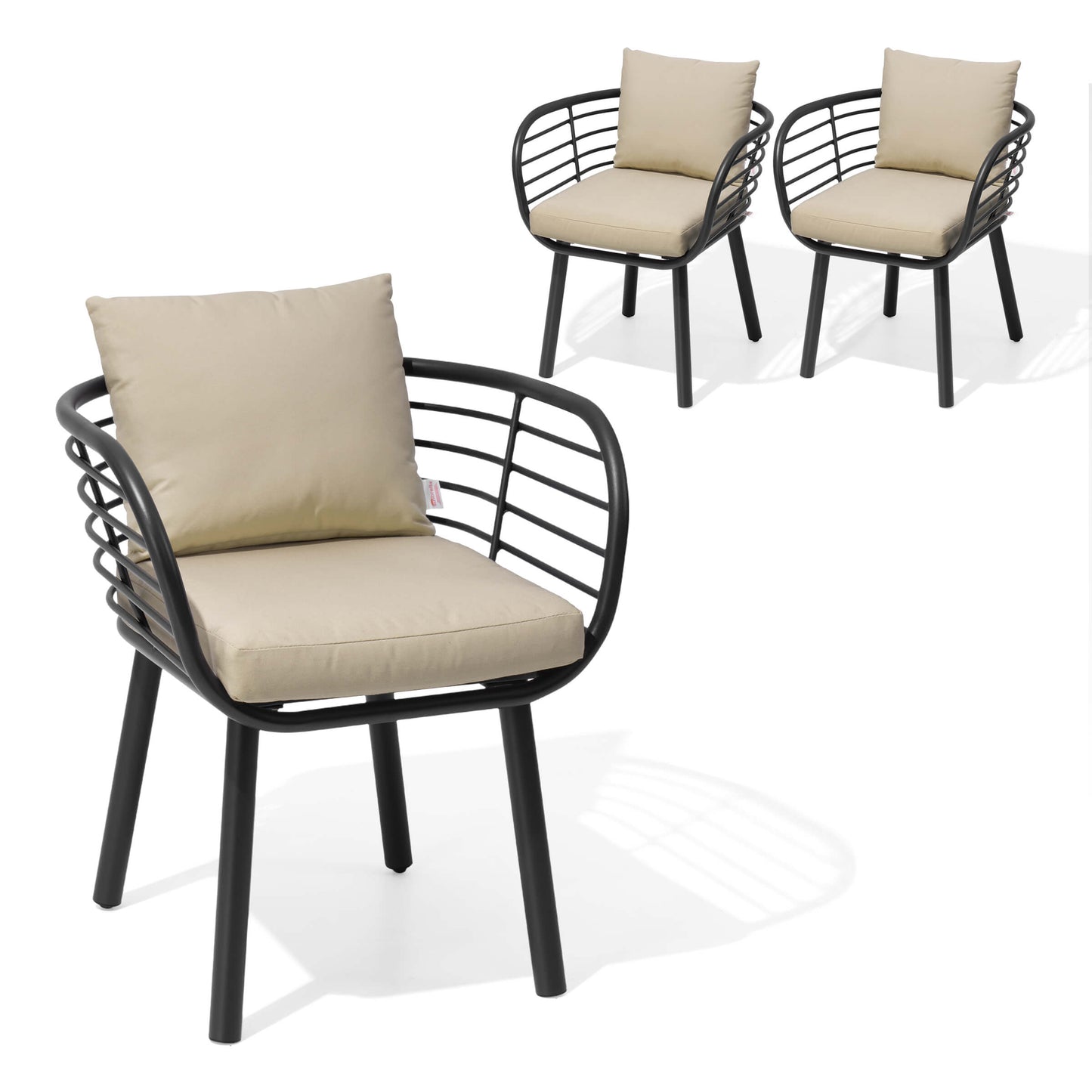 Aluminum Outdoor Dining Chair with Sunbrella Cushions