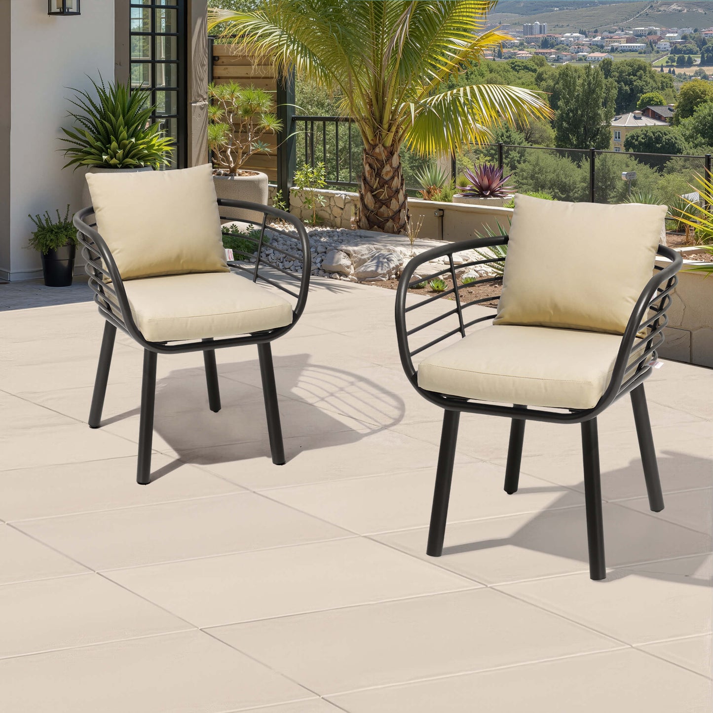 Aluminum Outdoor Dining Chair with Sunbrella Cushions