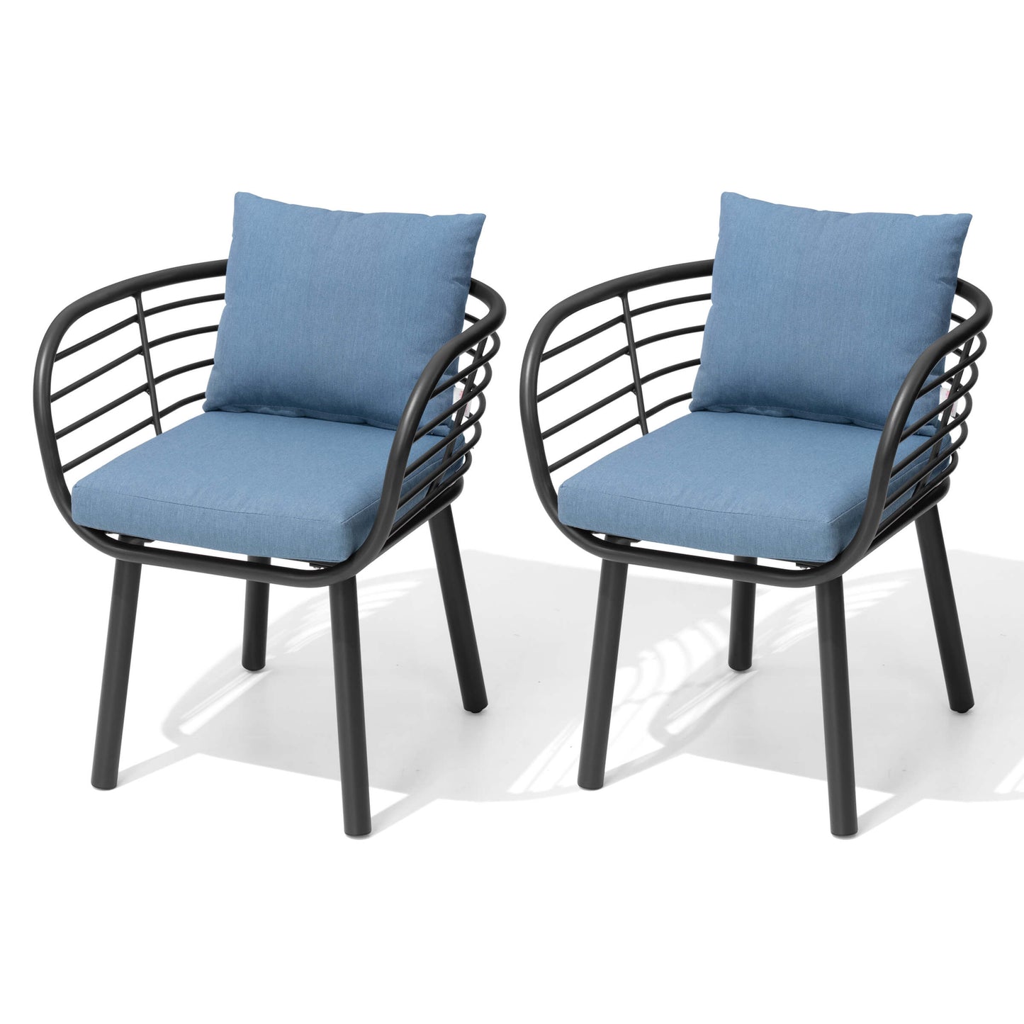 Aluminum Outdoor Dining Chair with Sunbrella Cushions