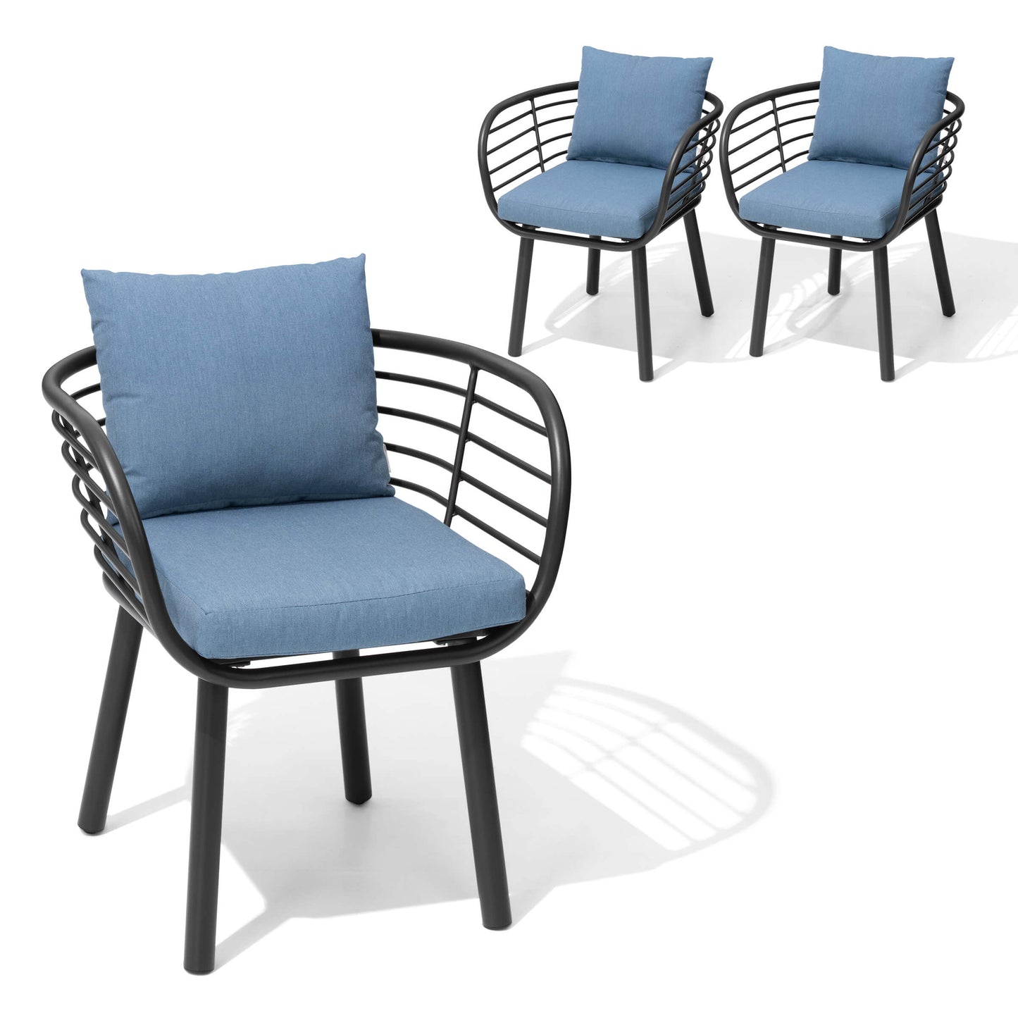 Aluminum Outdoor Dining Chair with Sunbrella Cushions