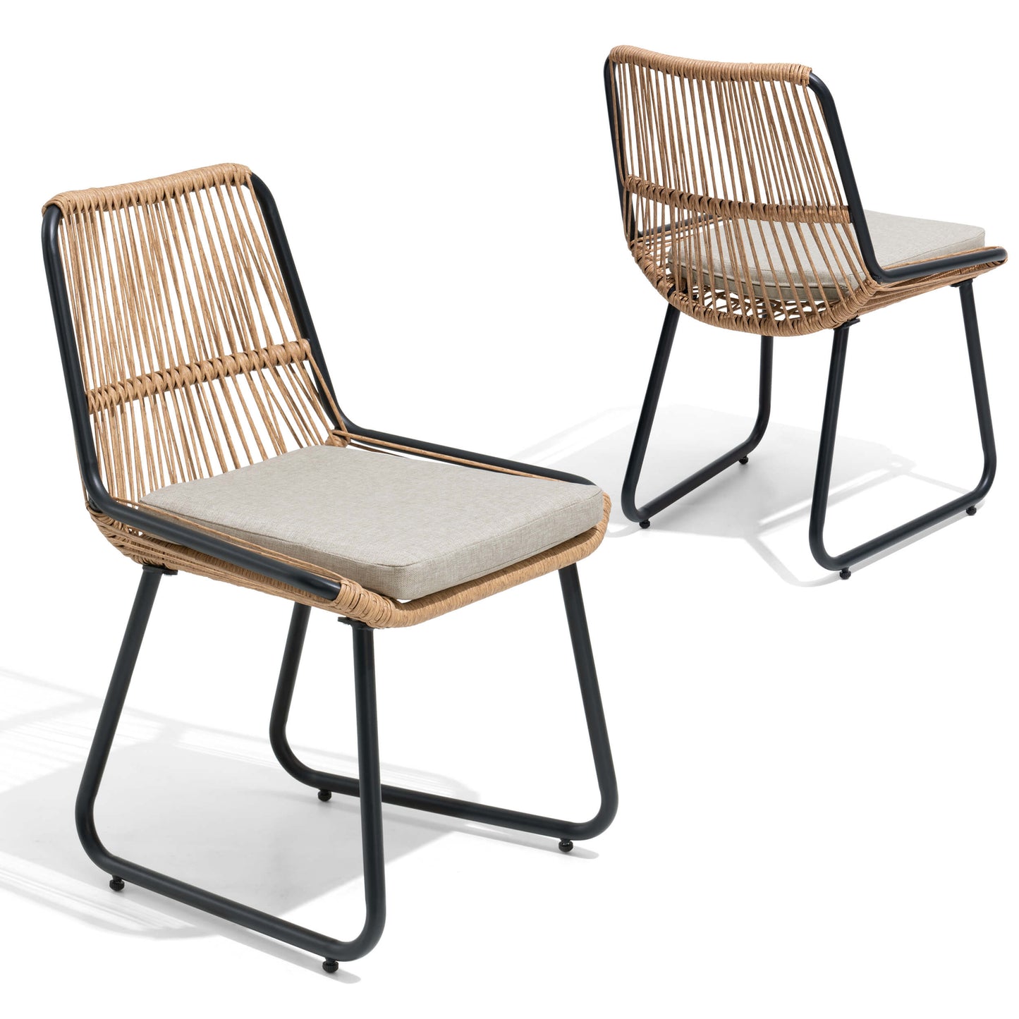 PE Rattan Outdoor Chair Set with Cushions