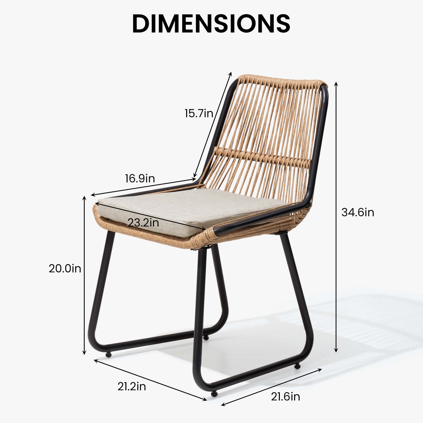 PE Rattan Outdoor Chair Set with Cushions