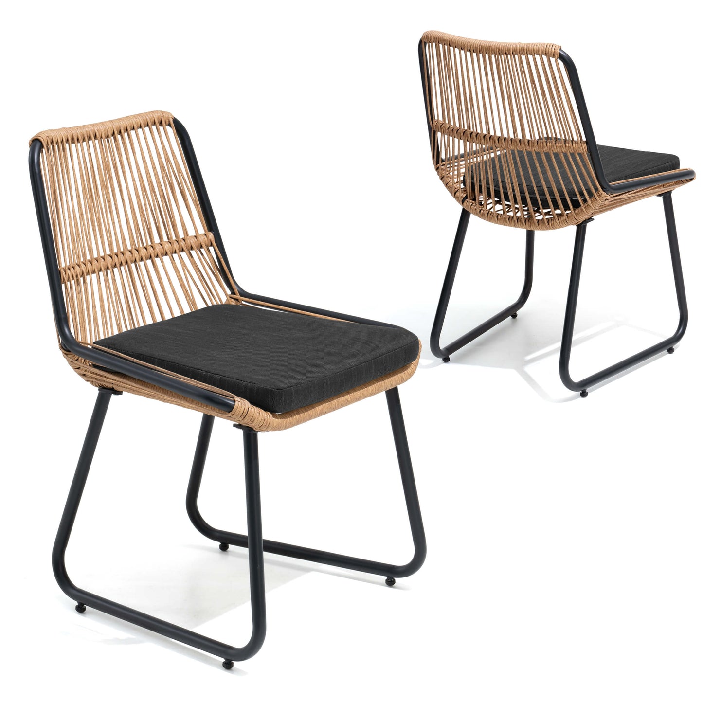 PE Rattan Outdoor Chair Set with Cushions