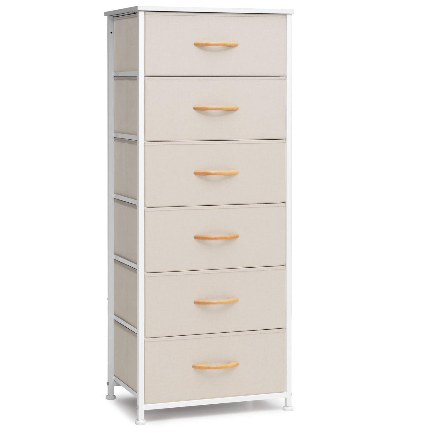 6-Drawer Rattan Fabric Storage Cabinet